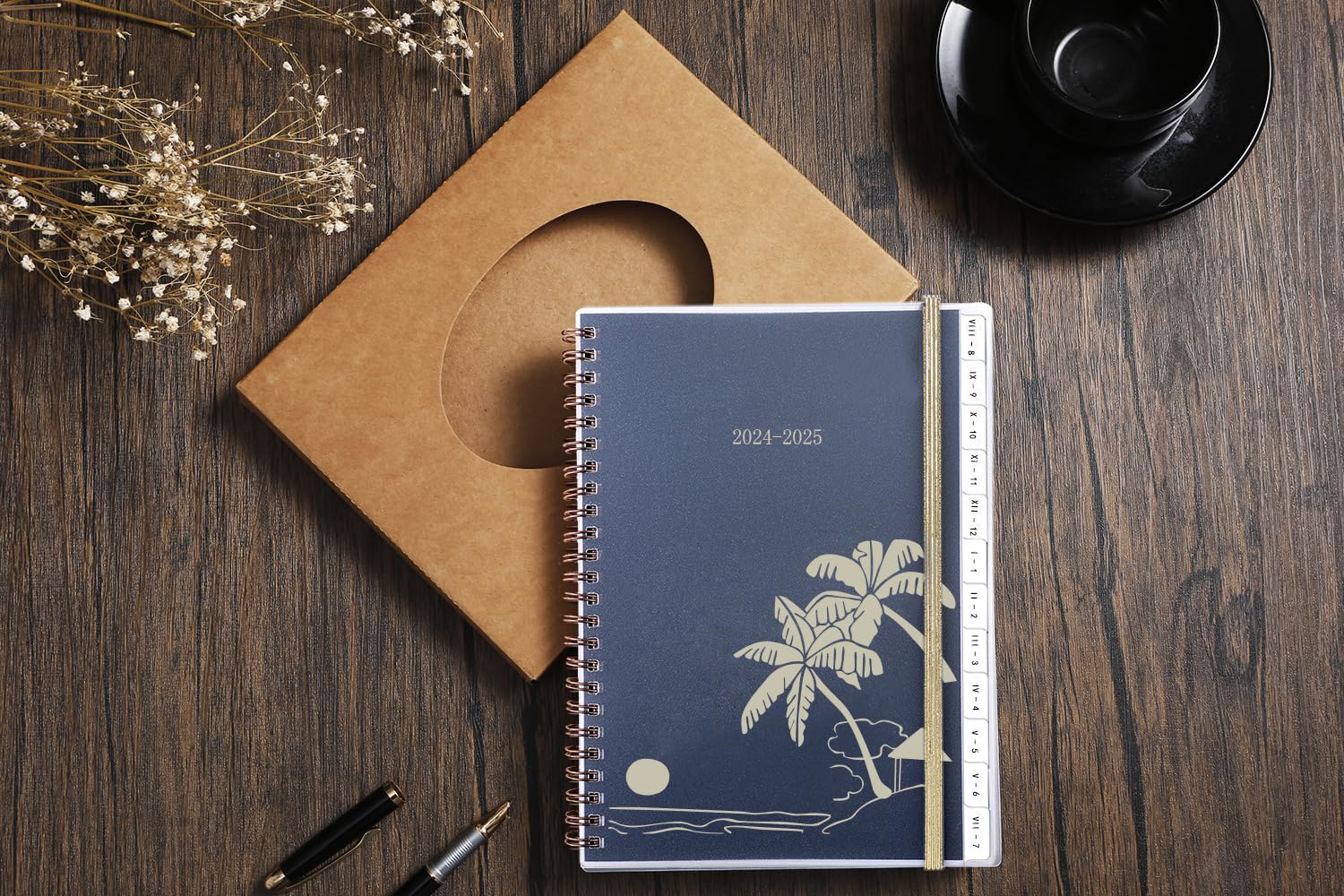 2024-2025 A5 Spiral Weekly Planner - Academic Student Planner with Monthly Tabs, Pockets & Notes | August 2024 to July 2025 Vertical Calendar | Perfect for School, Office, Family & Professional Use