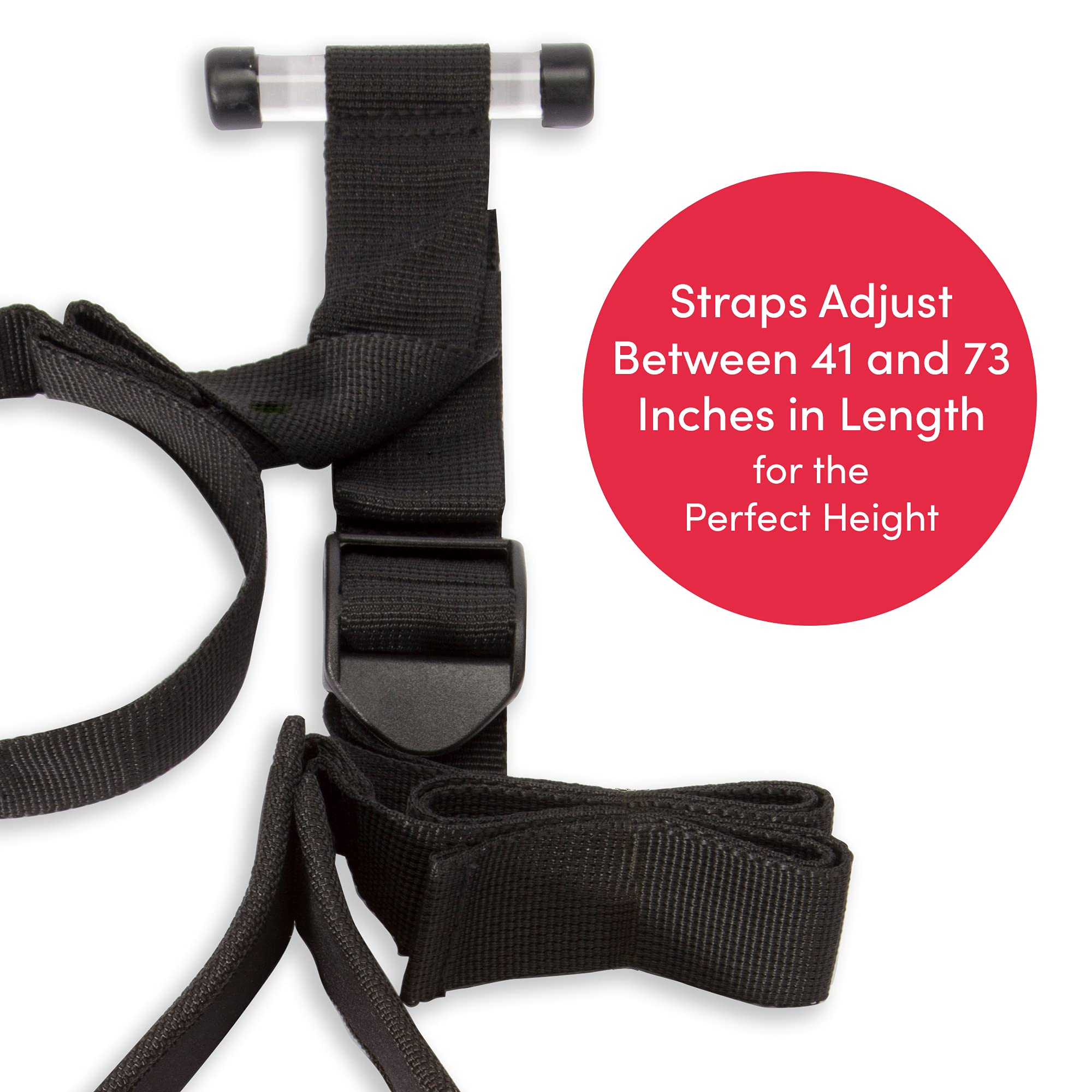 Lovehoney Bondage Boutique 73-Inch Adjustable Over-The-Door Sex Swing for Couples - Strong Support with 31-Inch Thigh Cuffs - Black - Perfect for Bedroom Bondage & Spicing Up Your Love Life