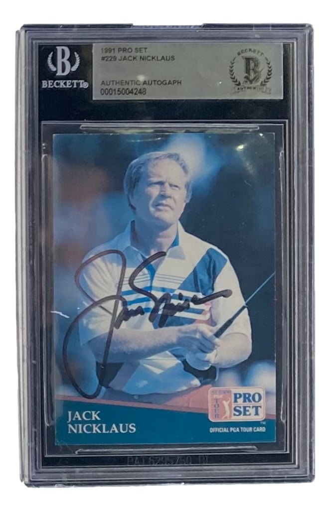 Jack Nicklaus Autographed 1991 PGA Pro Set Trading Card BAS 00015004248 - PSA Certified Collectible for Golf Memorabilia & Sports Fans
