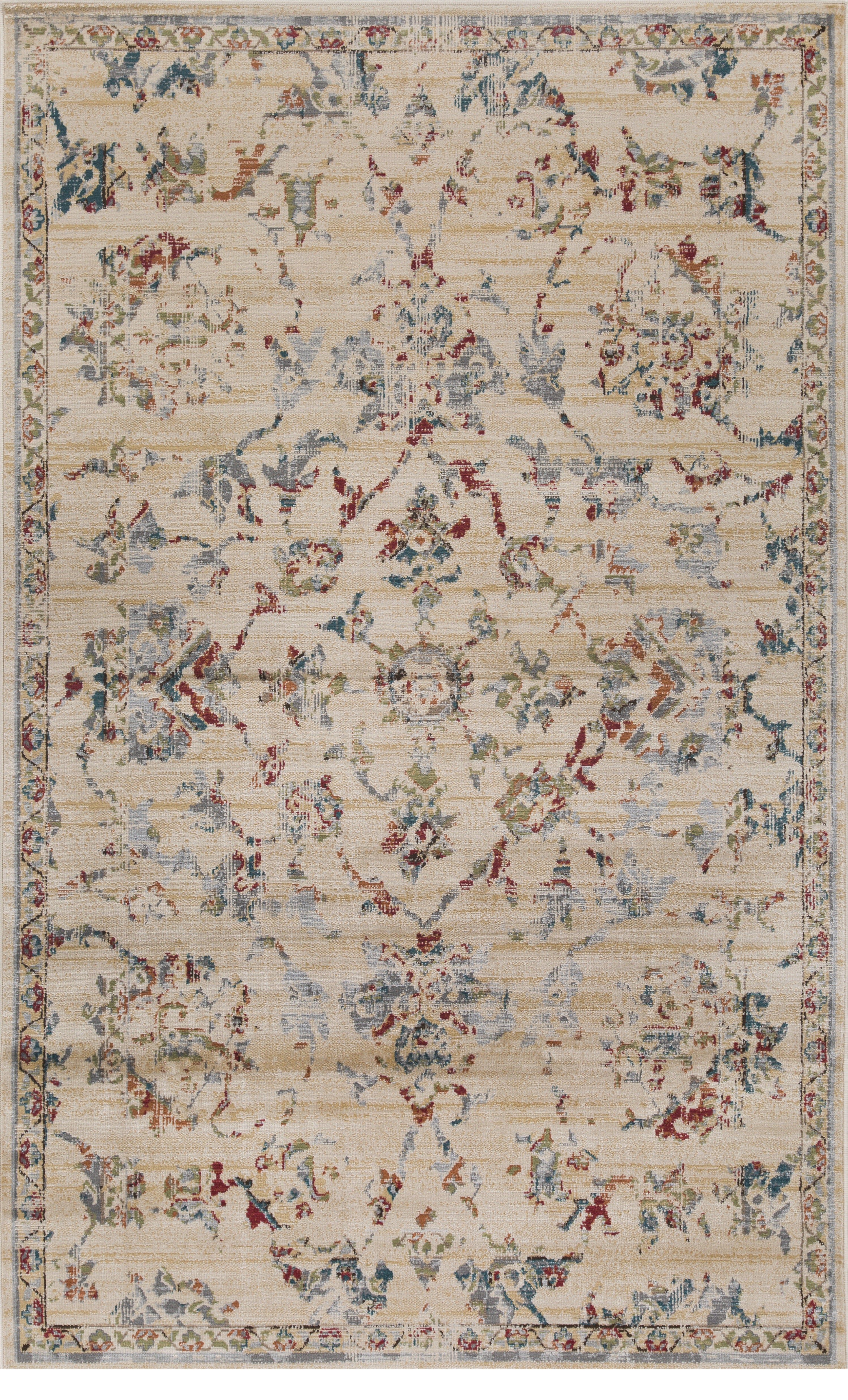 Basilio Modern Farmhouse Medallion Indoor Area Rug - Soft Non-Slip Living Room Carpet for Bedroom, Dining Room & Home Decor
