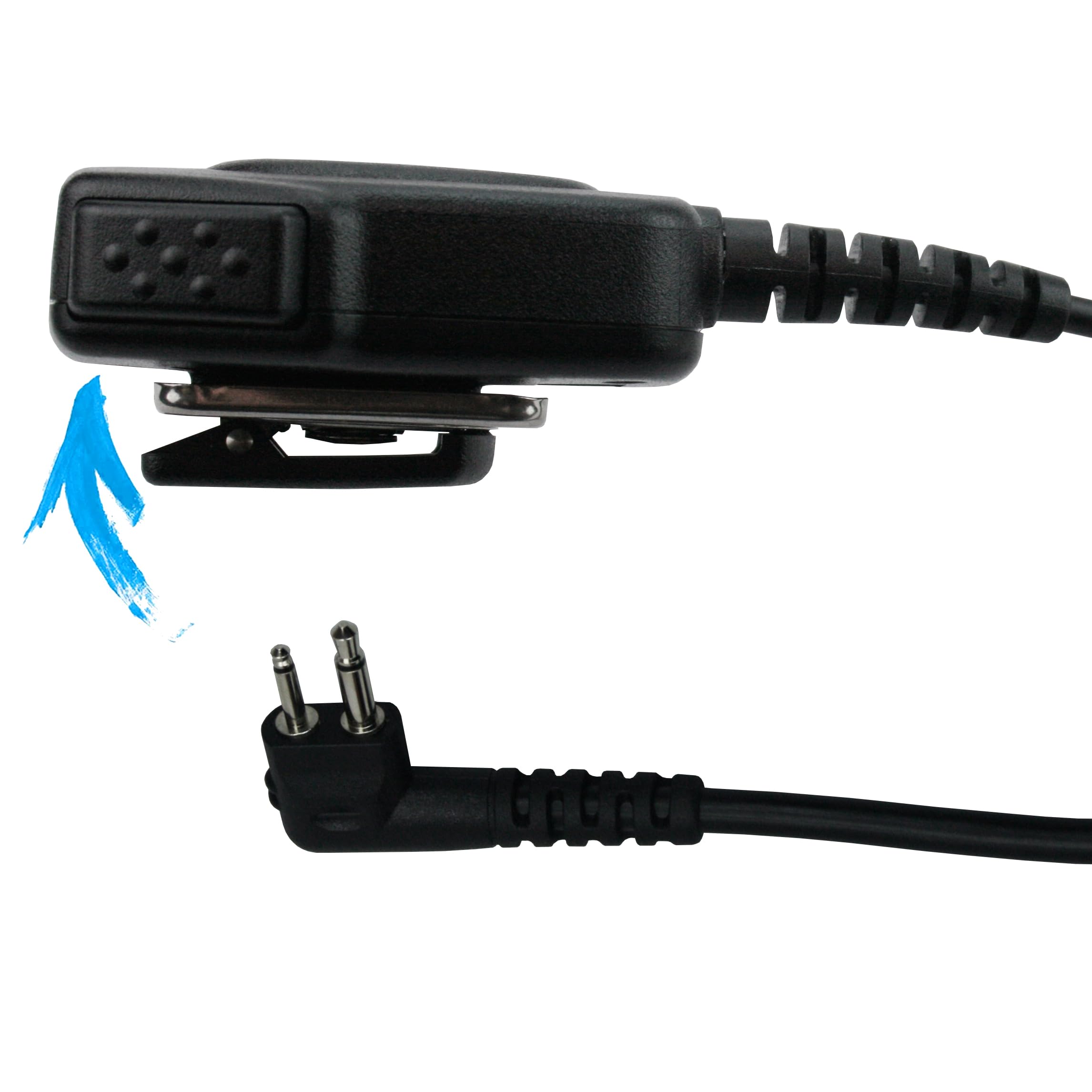 Heavy Duty Waterproof Hand Shoulder Remote Mic Speaker Replacement for Motorola Radio 2 Pin - Durable Communication Accessory for Outdoor, Construction & Emergency Use