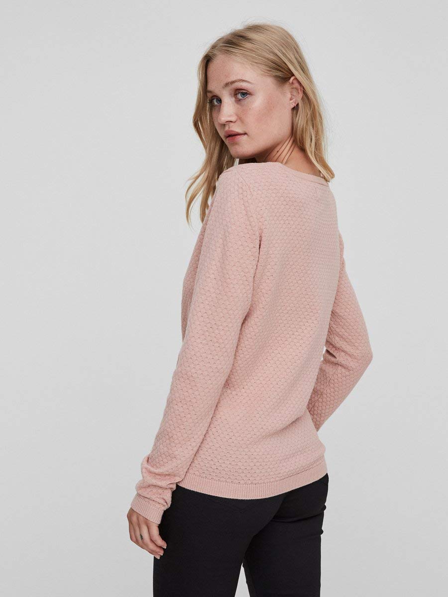 VERO MODA Women's VMcare Structure Long Sleeve O-Neck Blouse Jumper - Elegant Office Wear & Casual Outfits for Women