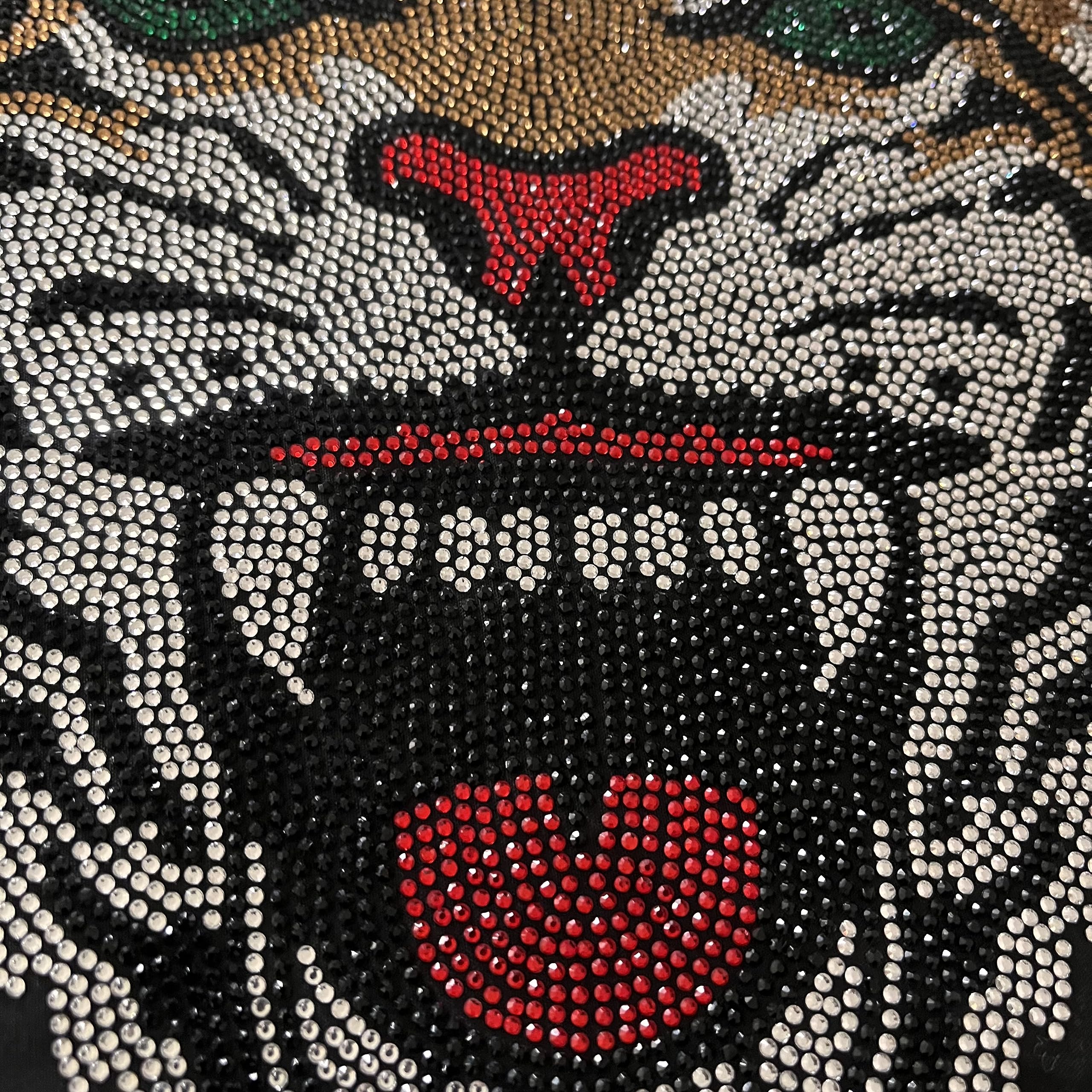 Rhinestop Wild Tiger Iron-on Rhinestone Design for DIY Clothing & Costume Embellishment | Sparkling Rhinestone Patch for Jackets, Jeans, Bags & Dancewear