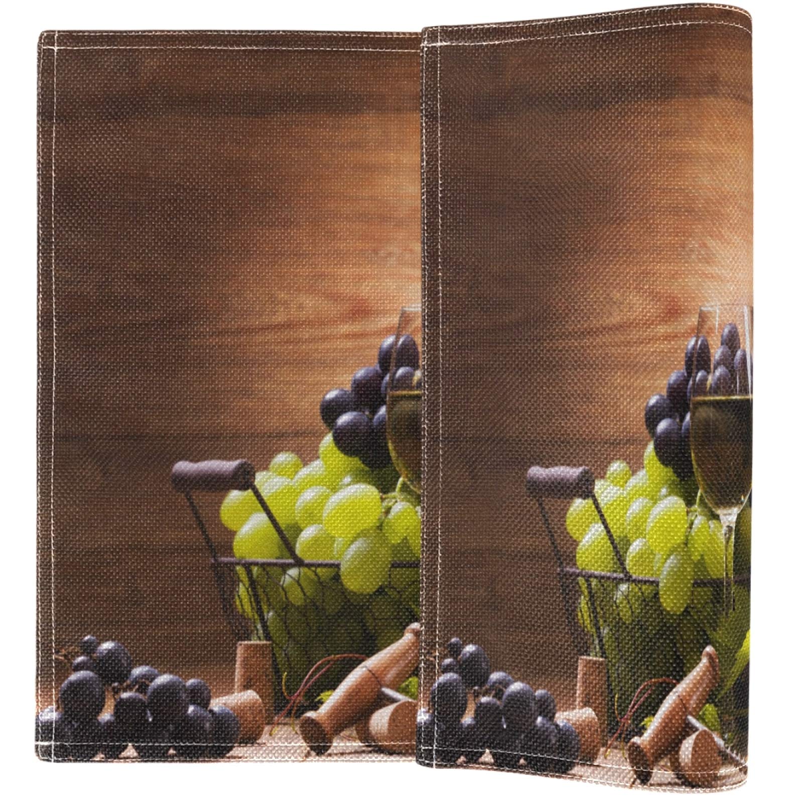 Premium Red & White Wine Glass Placemats Set of 6 - Natural Grape Wood Heat-Resistant, Washable Table Mats for Dining Table Decor | Elegant Kitchen & Dinner Party Accessories