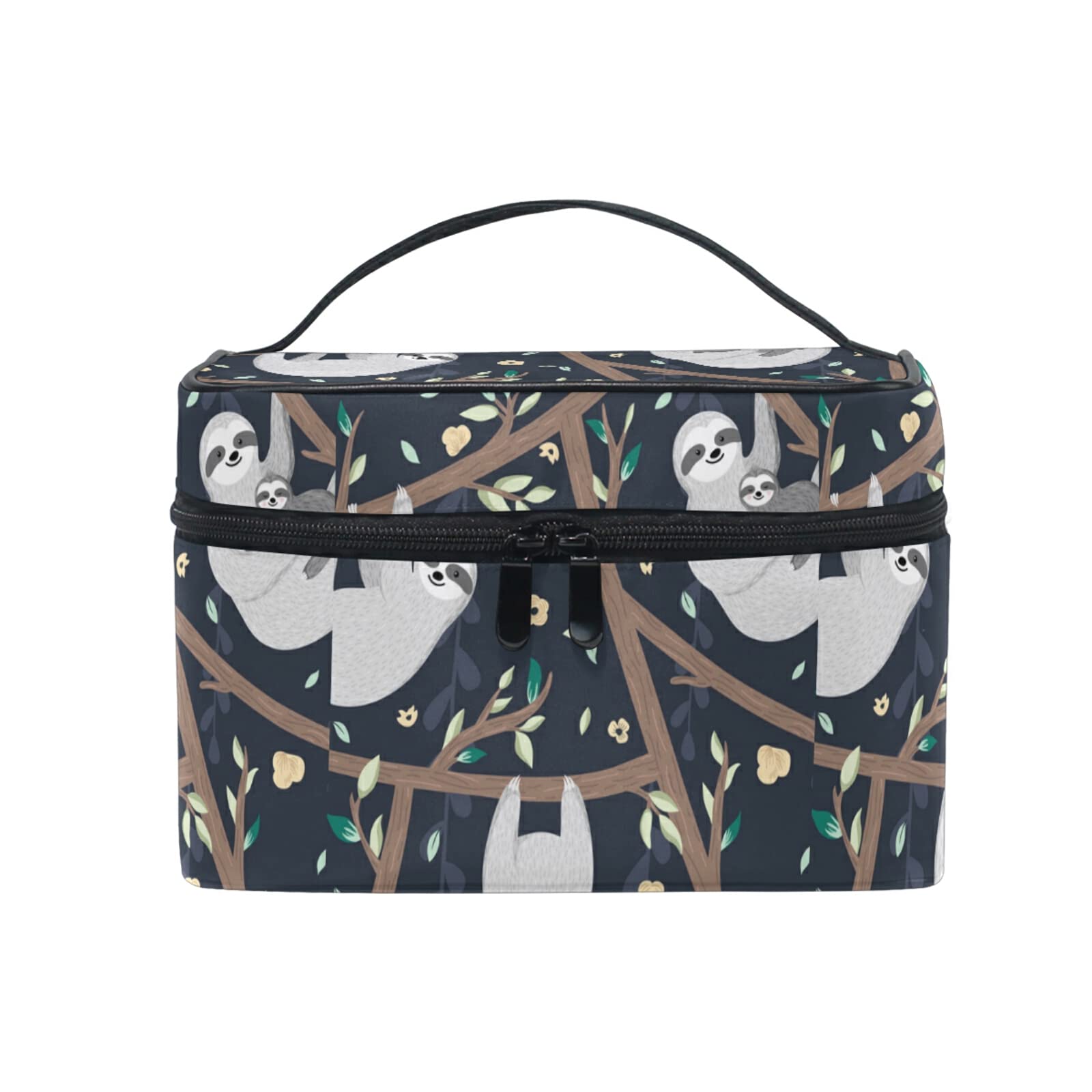 Adorable Baby Flower Sloth Makeup Bag for Women - Waterproof Cosmetic Organizer & Travel Toiletry Case - Perfect for Travel, Gym, and Daily Beauty Essentials Storage