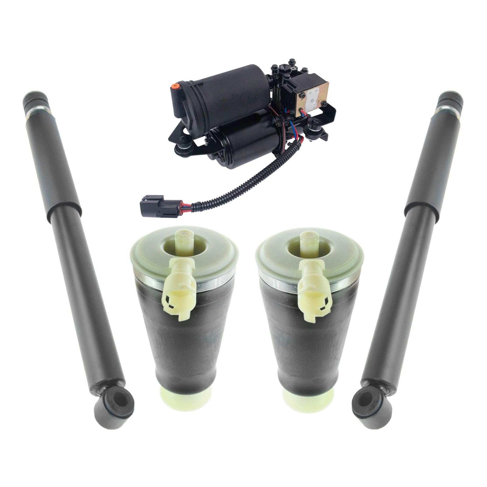 Air Suspension Kit for 1992-2002 Ford Crown Victoria & Mercury Grand Marquis - Air Ride Suspension, Compressor & Shock Absorber - Improve Ride Comfort & Handling for Luxury Cars & Classic Vehicles