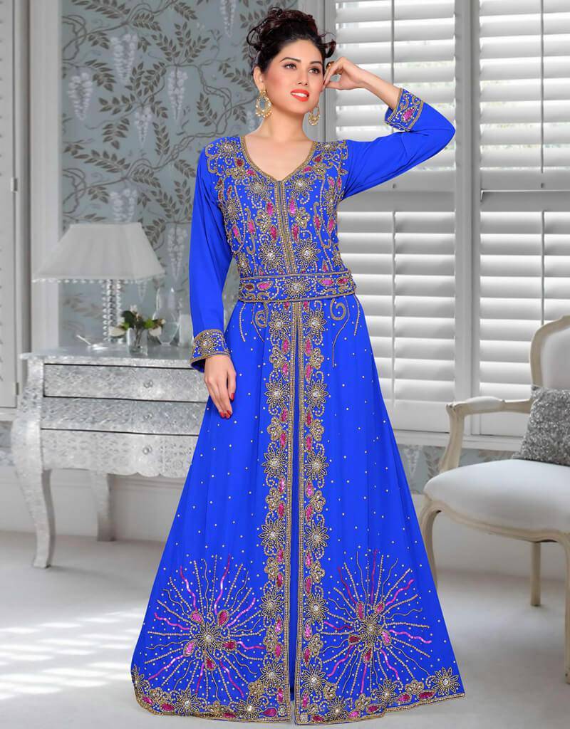Stylish Multicolor Moroccan Kaftan Dress for Women - Boho Chic Maxi Dress for Beach, Vacation & Summer Outfits