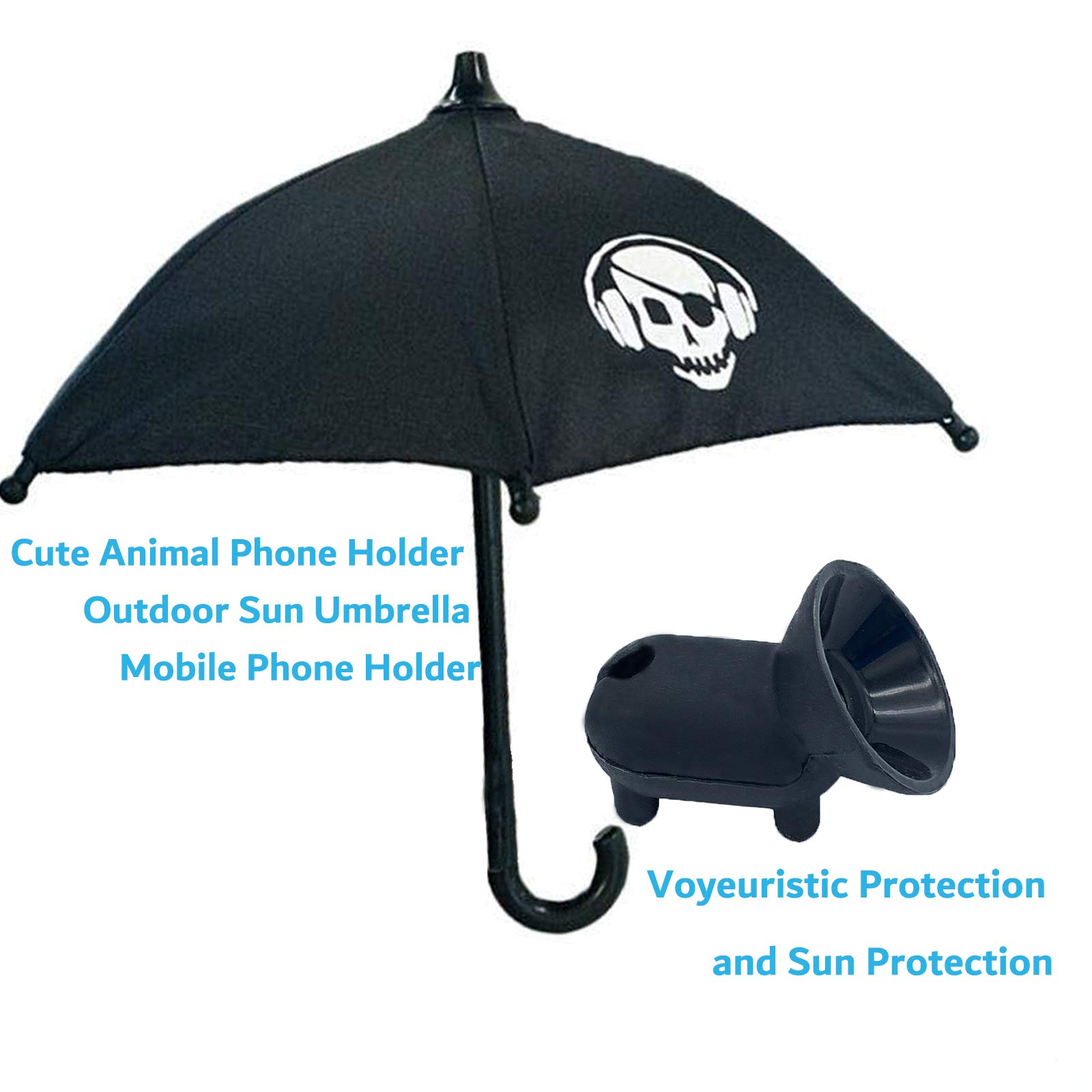 Universal Adjustable Phone Umbrella with Suction Cup Stand - Sun Shade Cover for Outdoor Smartphone Protection | Perfect for Beach, Poolside, and Summer Activities