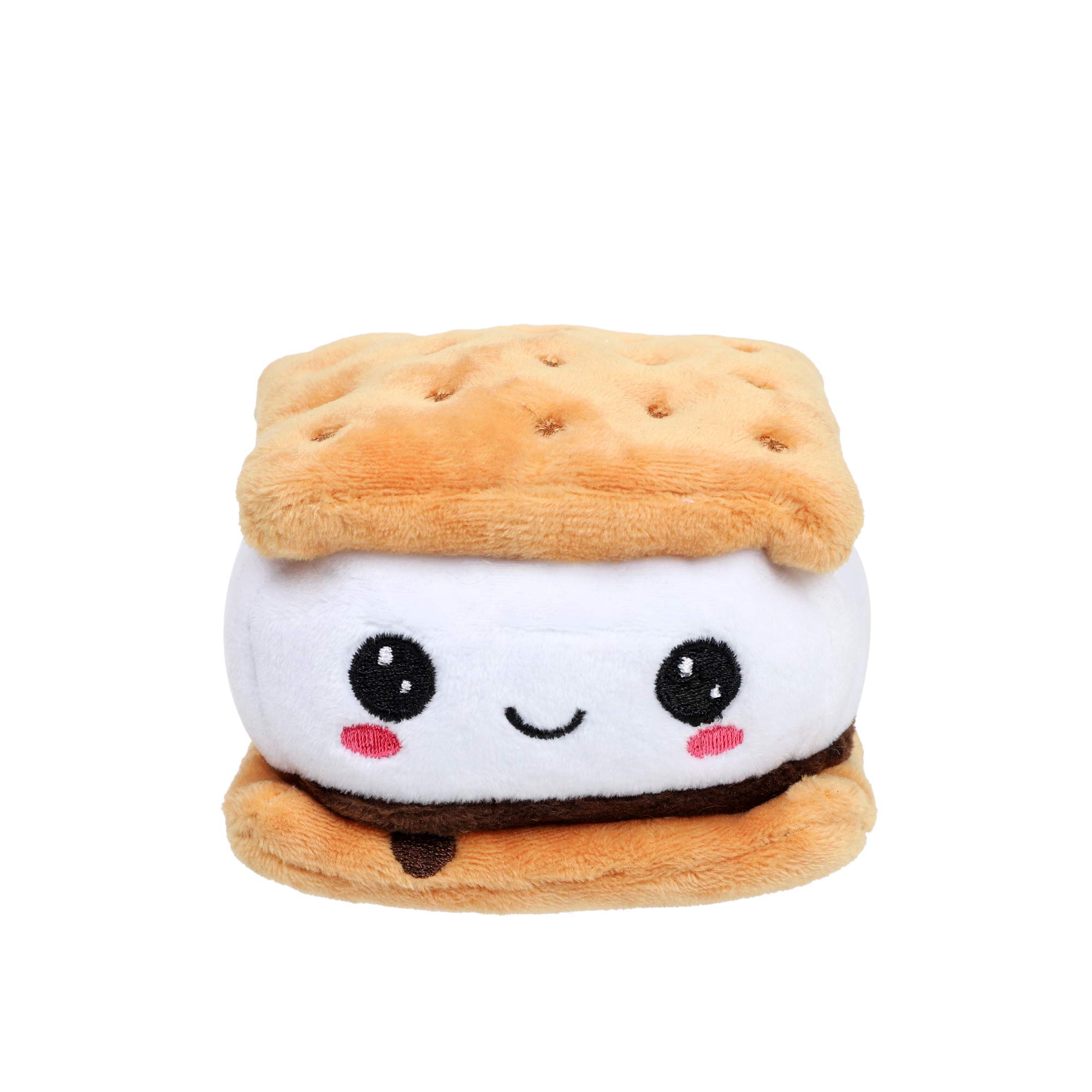 Fuyage Cream S'more Biscuit Squeaky Plush Dog Toy - Soft Stuffed Chew Toy for Small & Medium Puppies - Perfect for Playtime, Training & Cuddling