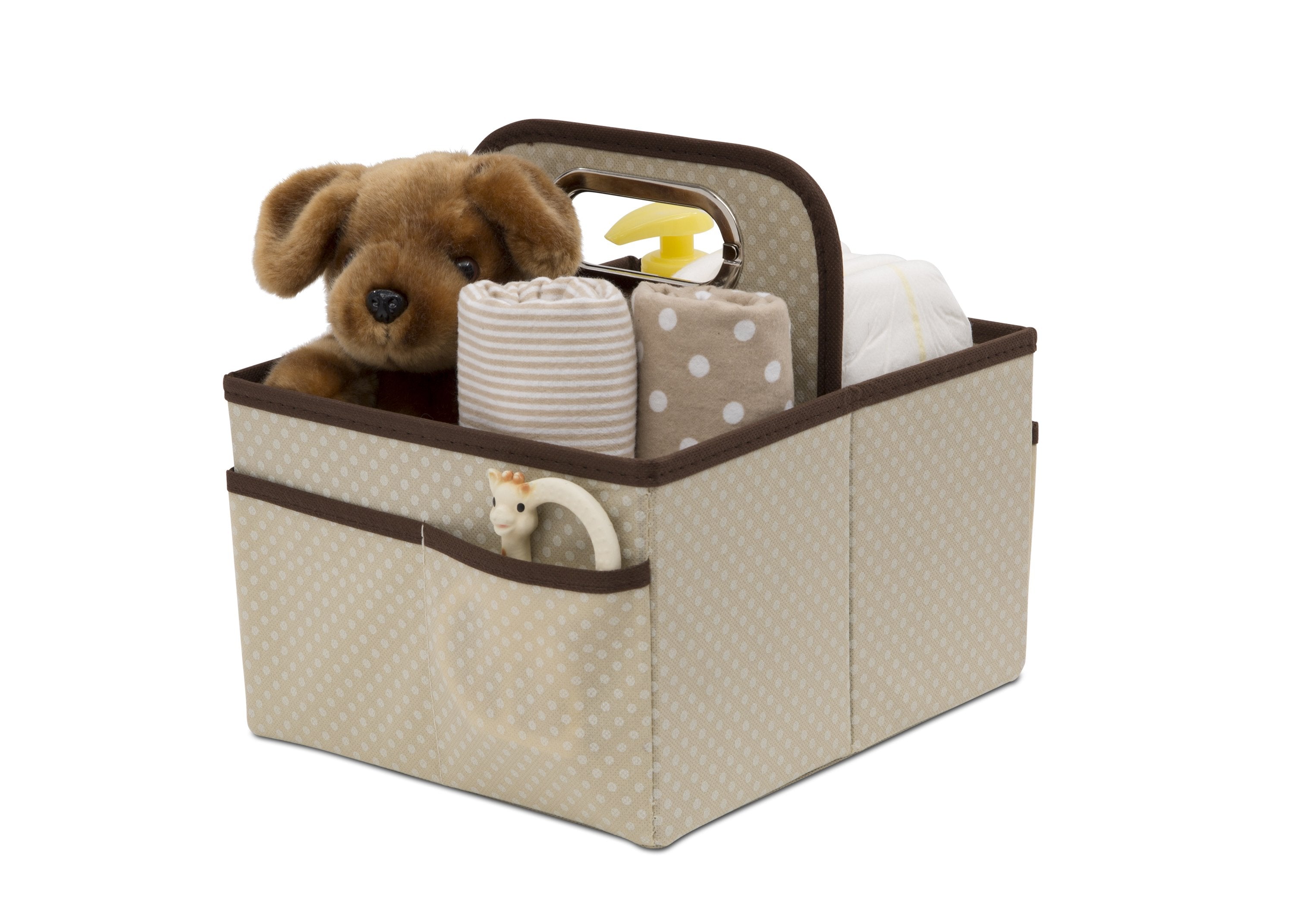 Portable Nursery Caddy Organizer - Baby Essentials Storage with Multiple Pockets for Diapers, Wipes & Toys - Perfect for Nursery, Bedroom & Travel Use