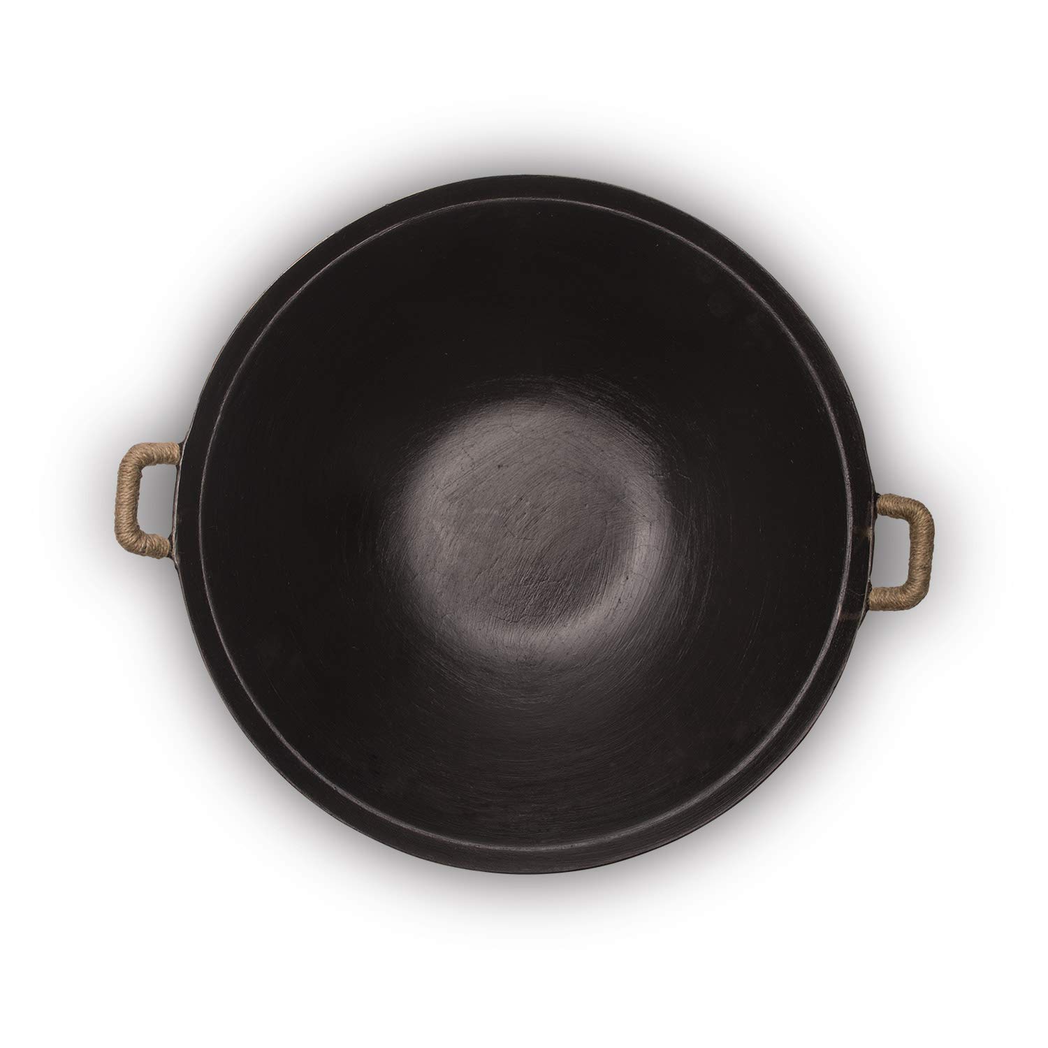 ZhenSanHuan Handmade Cast Iron Wok - 13.4 Inch (34CM) Flat Bottom, Induction Compatible, Chemical-Free & Uncoated for Healthy Cooking | Perfect for Stir-Fry, Sautéing & Home Kitchen Use
