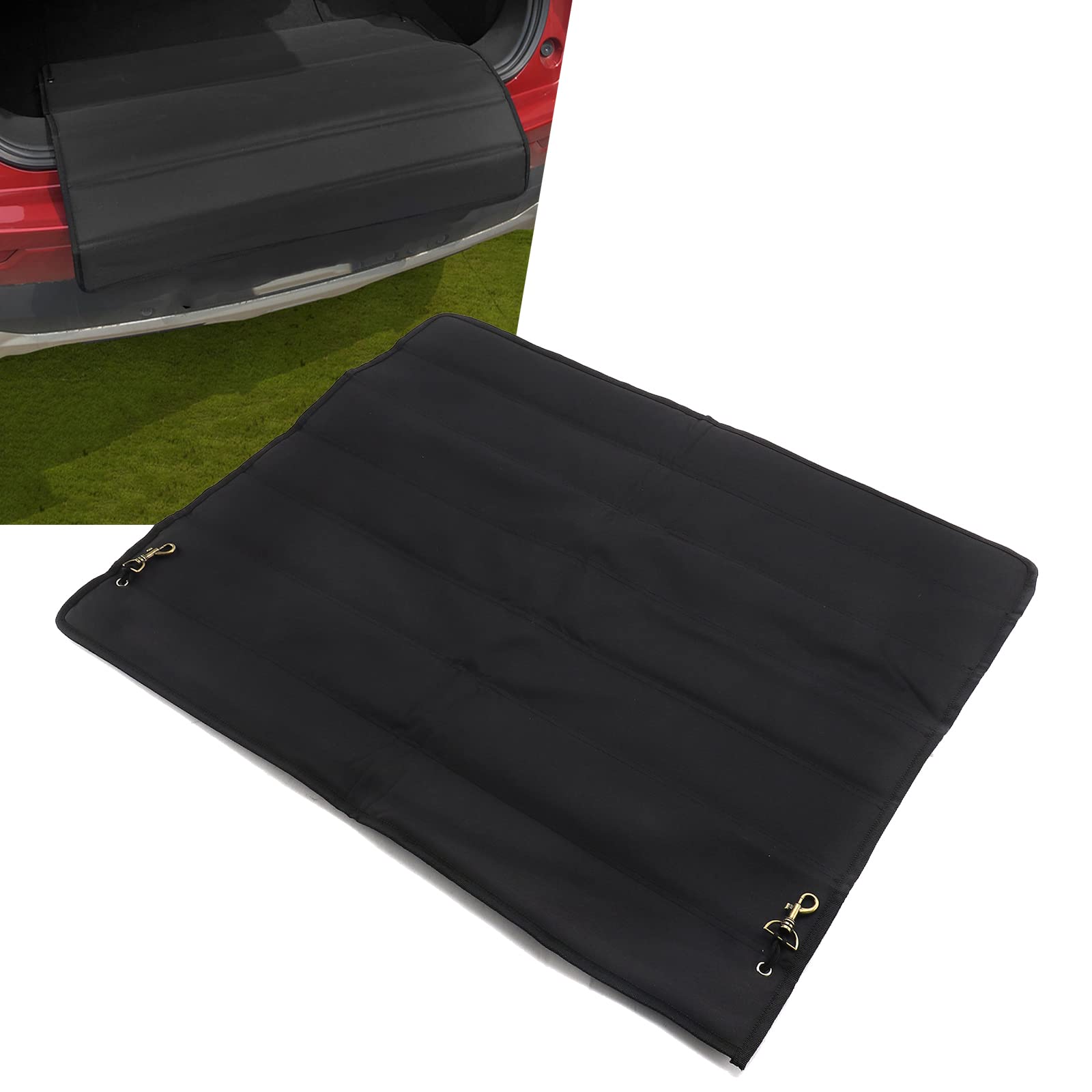 Foldable Car Trunk Bumper Guard Mat for SUV - Heavy Duty Rear Bumper Protector & Cargo Liner Floor Mat - Perfect for Road Trips, Camping, and Grocery Hauling