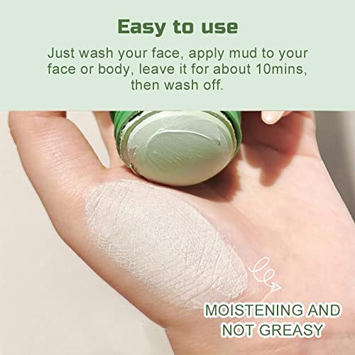 HUDA CRUSH BEAUTY Green Tea Purifying Clay Stick Mask - Oil Control & Anti-Acne Solid Face Mask for Deep Cleansing | Herbal Skin Care for Oily & Problem Skin | Perfect for Daily Detox & Spa Night Routine