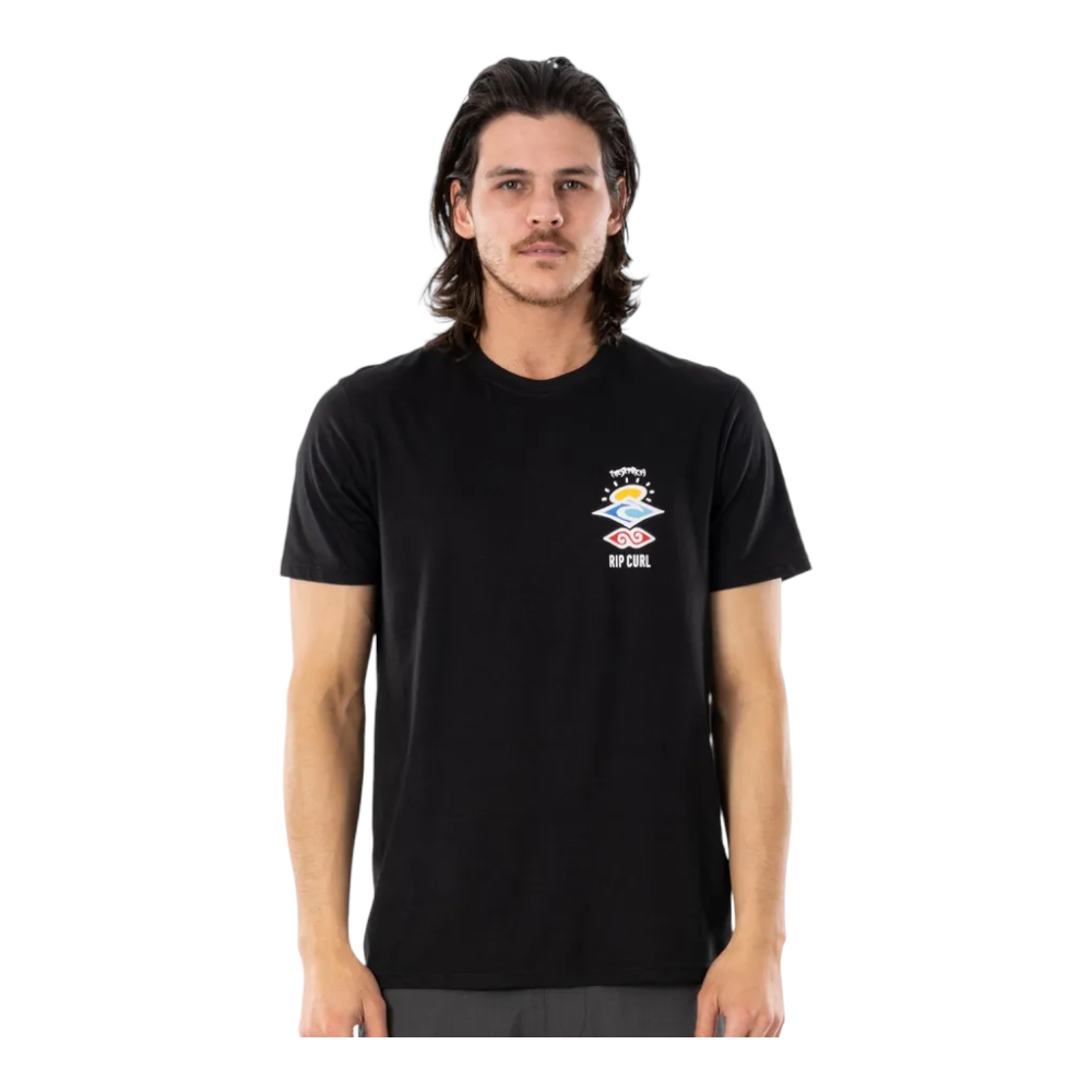 Rip Curl Search Essential T-Shirt for Men - Comfortable Casual Short Sleeve Tee for Surfing, Beach & Everyday Wear
