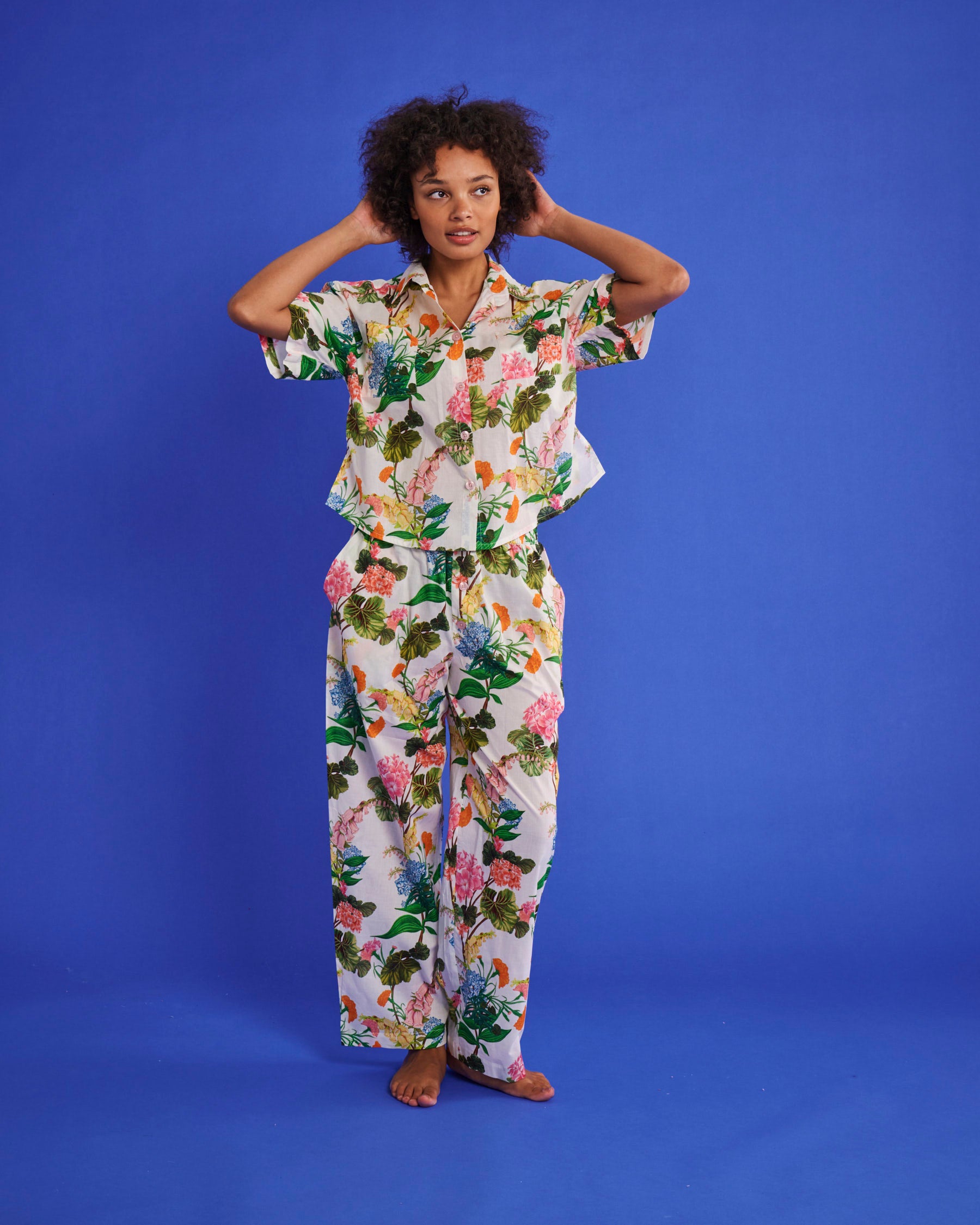 Organic Cotton Short Sleeve Pajama Set for Women - Soft & Breathable Sleepwear - Perfect for Relaxing at Home, Lounging & Comfortable Nighttime Sleep