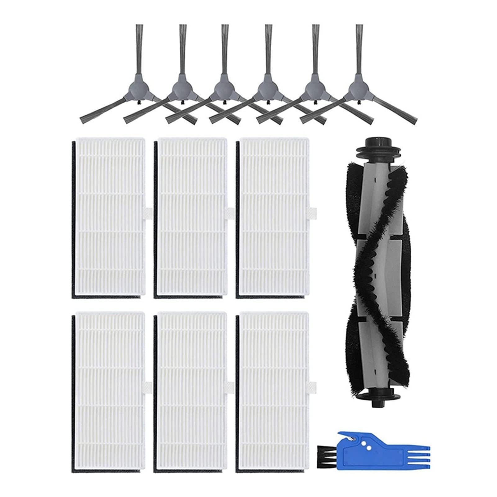 REYQA Vacuum Cleaner Replacement Parts Compatible with Coredy R3500 R550 R700, Goovi 1600PA, DeenKee DK600, IMartine C800 - Black | Durable Filters & Accessories for Home Cleaning & Pet Hair Removal