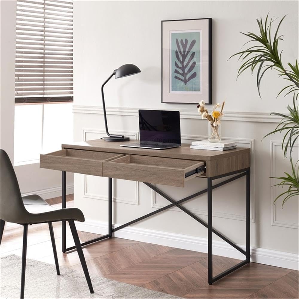 Antiqued Gray Oak Mason Rectangular 47.75