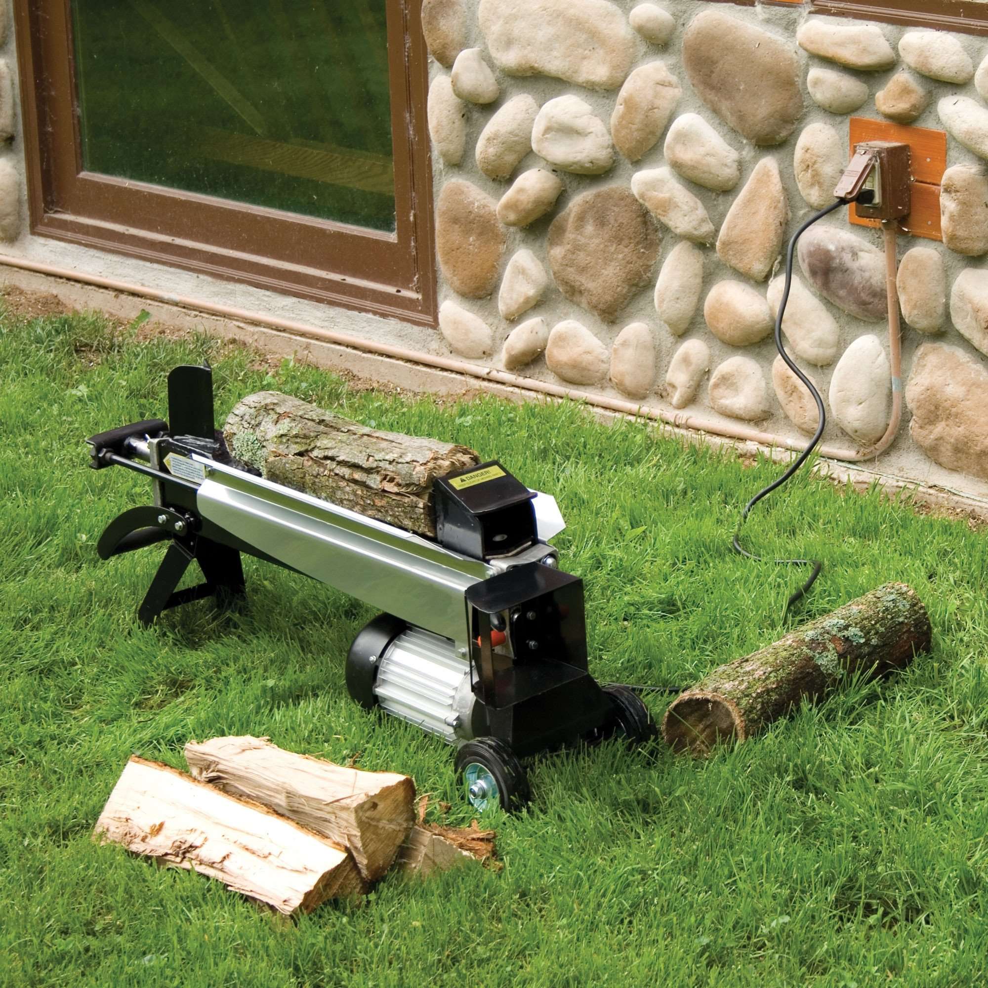 5 Ton Electric Log Splitter - Earthquake W1200 Firewood Processor for Home Heating & Wood Stove Use