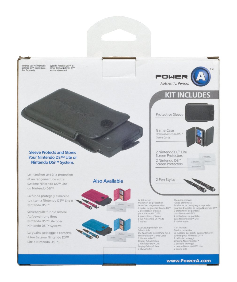 PowerA DS and DSi Essentials Kit - Black | Protective Case, Screen Protectors & Stylus | Perfect for Nintendo DS/DSi Gaming On The Go