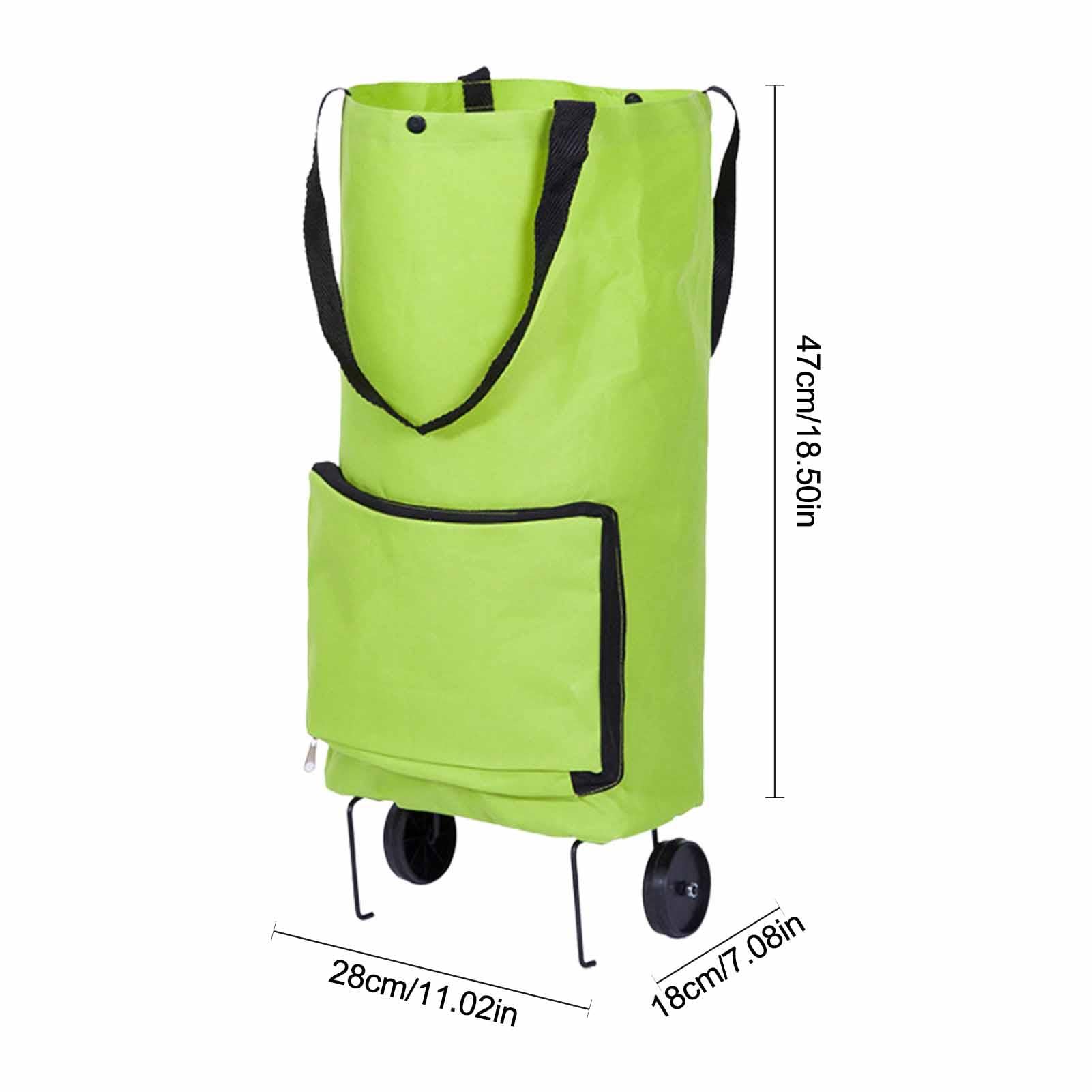 Foldable Shopping Cart with Wheels - Portable Grocery Cart with Removable Waterproof Bag, Large Capacity Utility Cart for Stair Climbing - Perfect for Grocery Shopping, Laundry, and Outdoor Market Trips