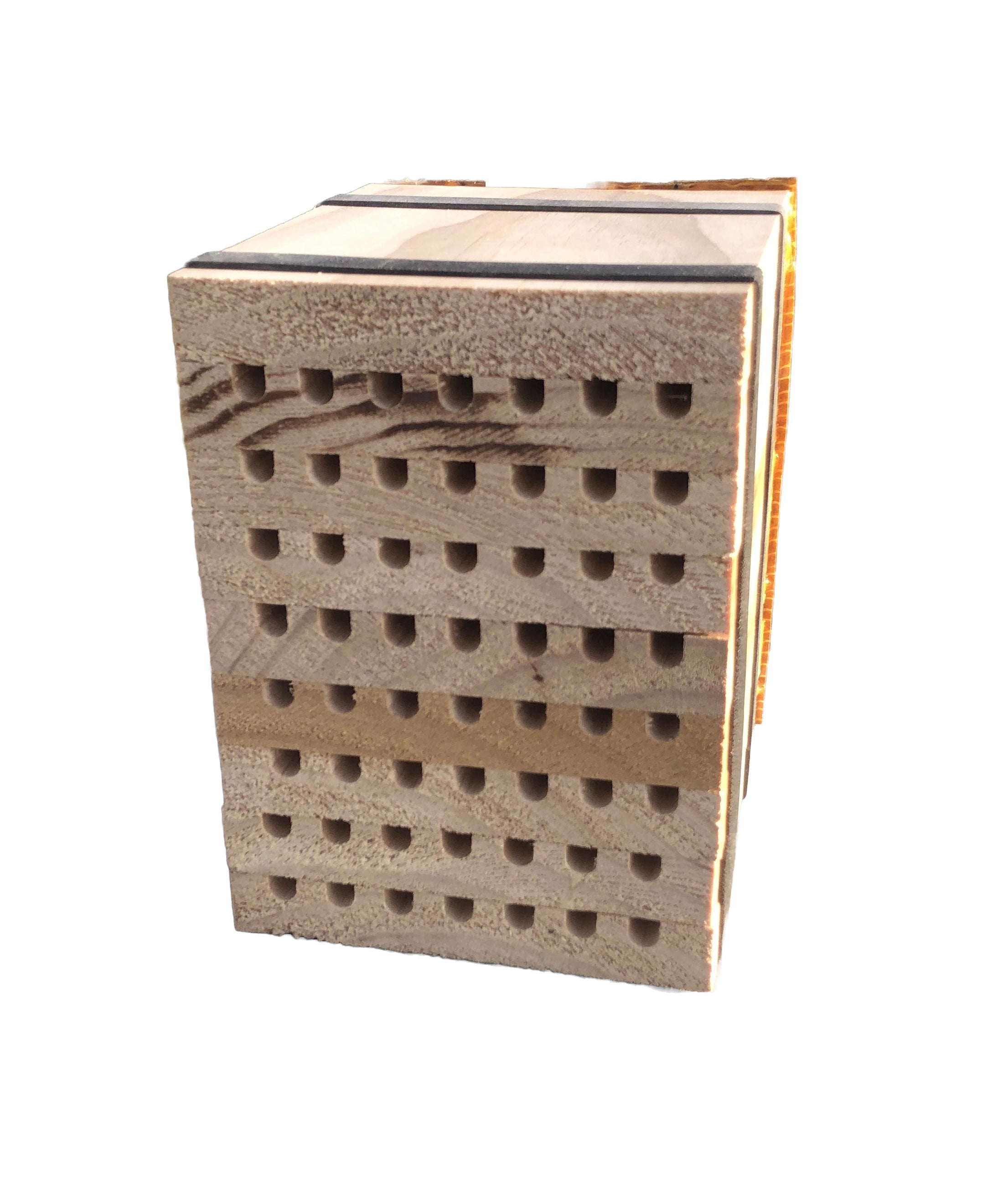 Mason Bee House - Natural Wood Bee Nesting Block with 35 or 56 Holes for Garden Pollination | Attract Pollinators to Your Backyard, Orchard, or Organic Farm