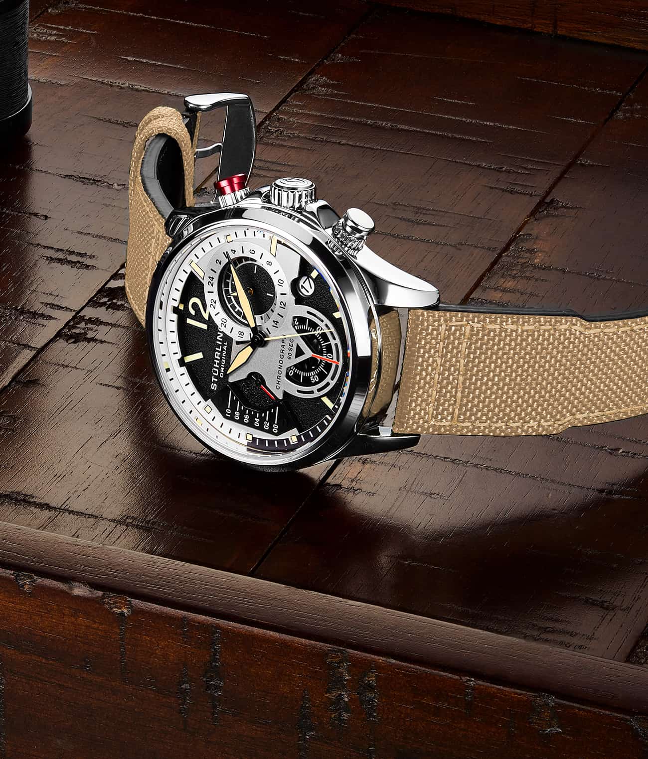 Cordura 4029 Quartz 45mm Aviator Watch - Durable Military-Grade Timepiece for Outdoor Adventures & Aviation Enthusiasts