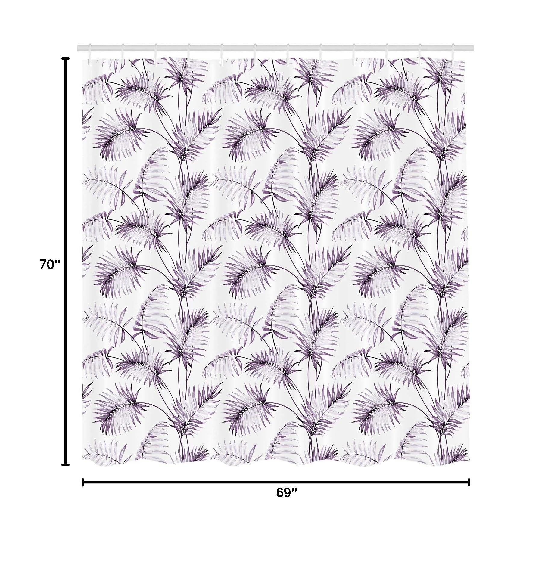 Ambesonne Tropical Palm Leaves Shower Curtain - 70
