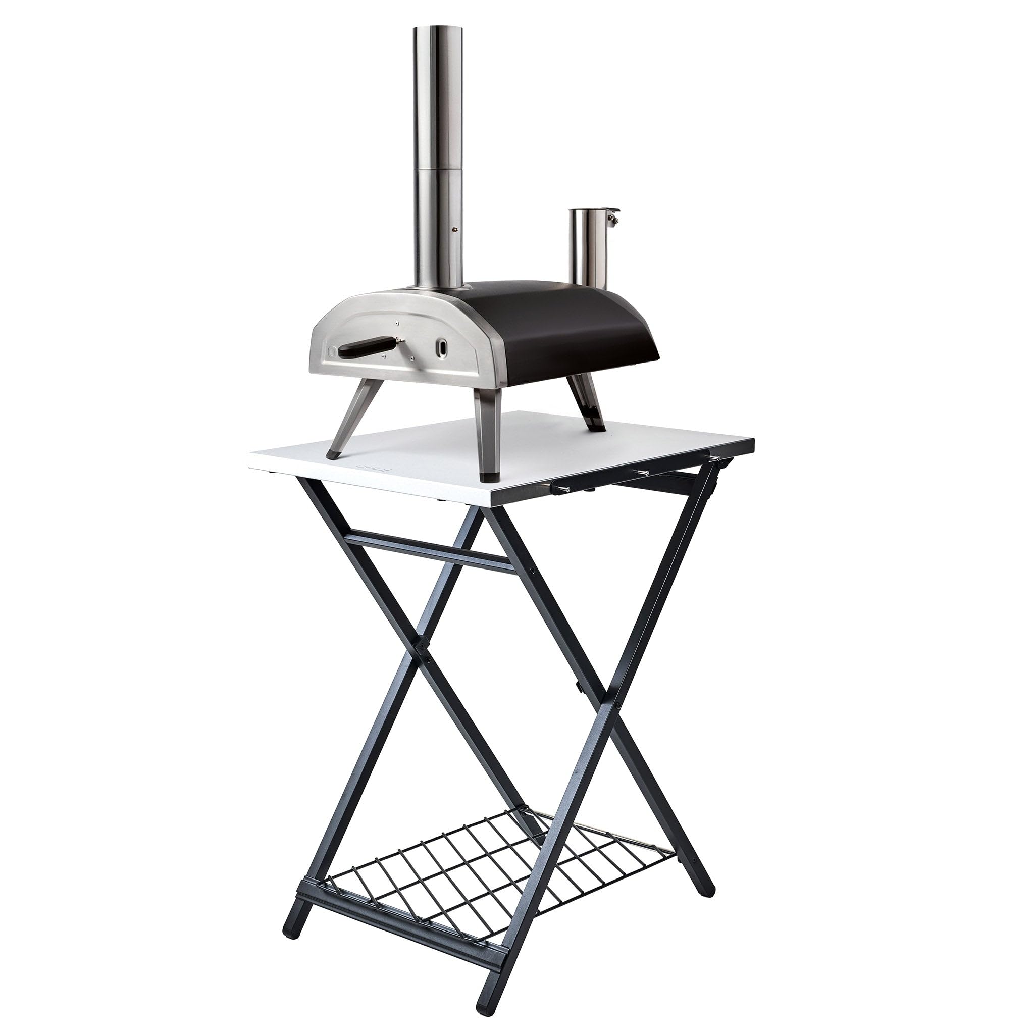 Ooni Portable Folding Table - Stainless Steel Work Surface | Outdoor Kitchen Table & Pizza Oven Stand (22.64