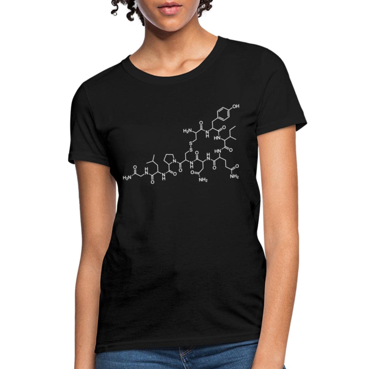 Oxytocin Molecule T-Shirt for Women - Love & Romance Science Design - Perfect for Date Nights & Couples Gifts