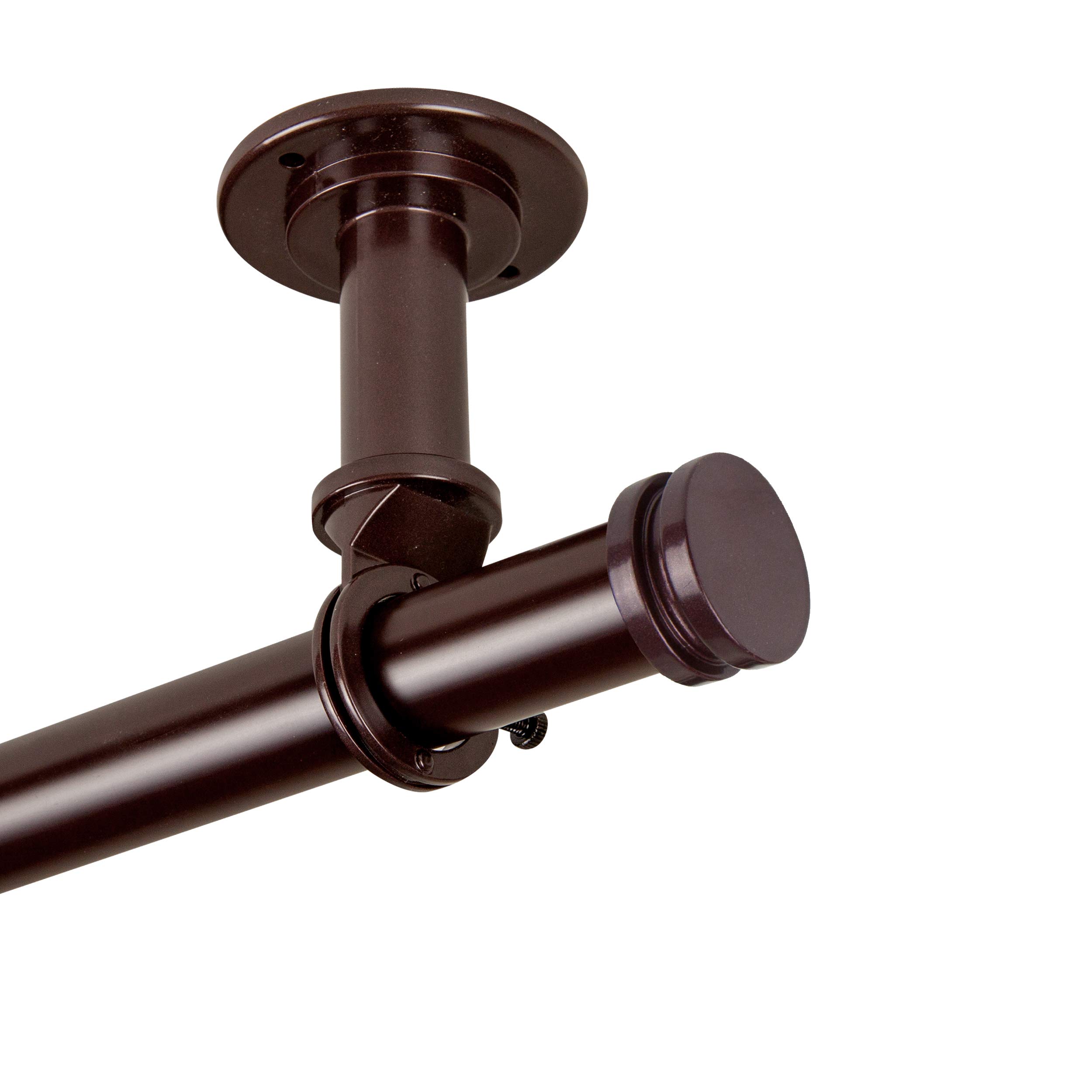 Rod Desyne Rodeo 1-Inch Adjustable Ceiling Curtain Rod for Room Dividers | 66 to 120 Inches Extendable | Bronze Finish | Perfect for Home Theater, Studio Partitions & Open Space Decor