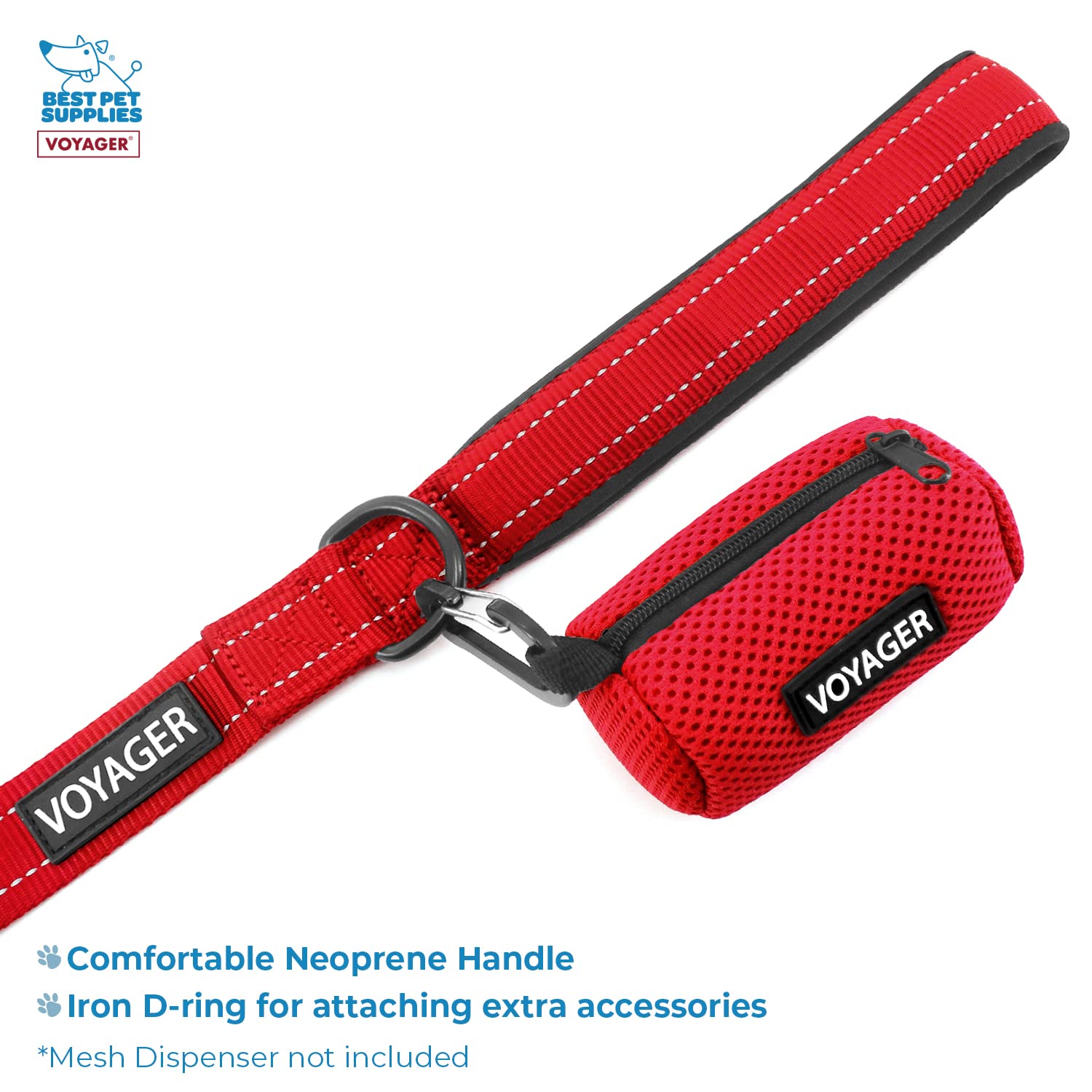 Best Pet Supplies Voyager Step-in Plush Dog Harness - Soft Comfortable Vest for Small & Medium Dogs, Easy to Wear, Red Plush (Leash Bundle Included) - XS (13-14.5