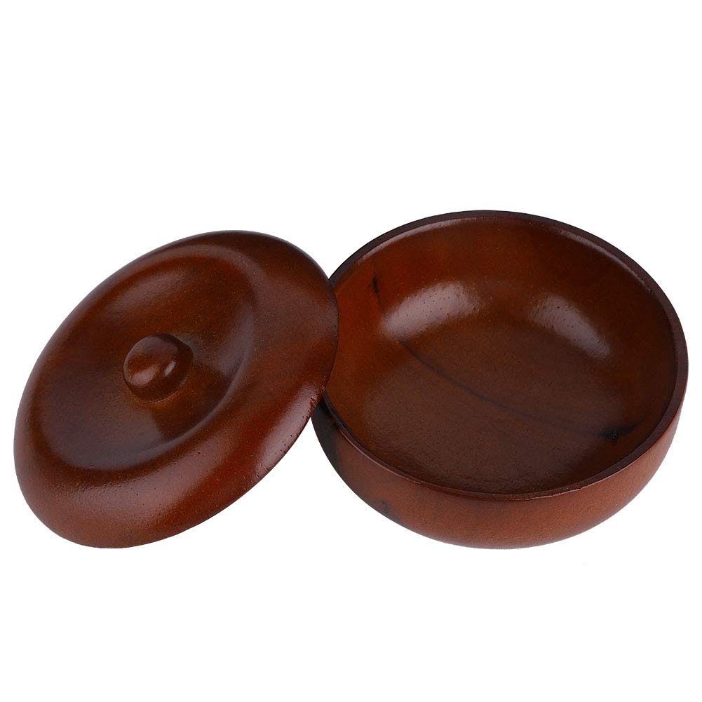 Premium Rubber Wood Shaving Soap Bowl with Lid - Men's Foaming Shaving Cream Bowl for Wet Shaving - Perfect for Travel & Home Grooming Kits