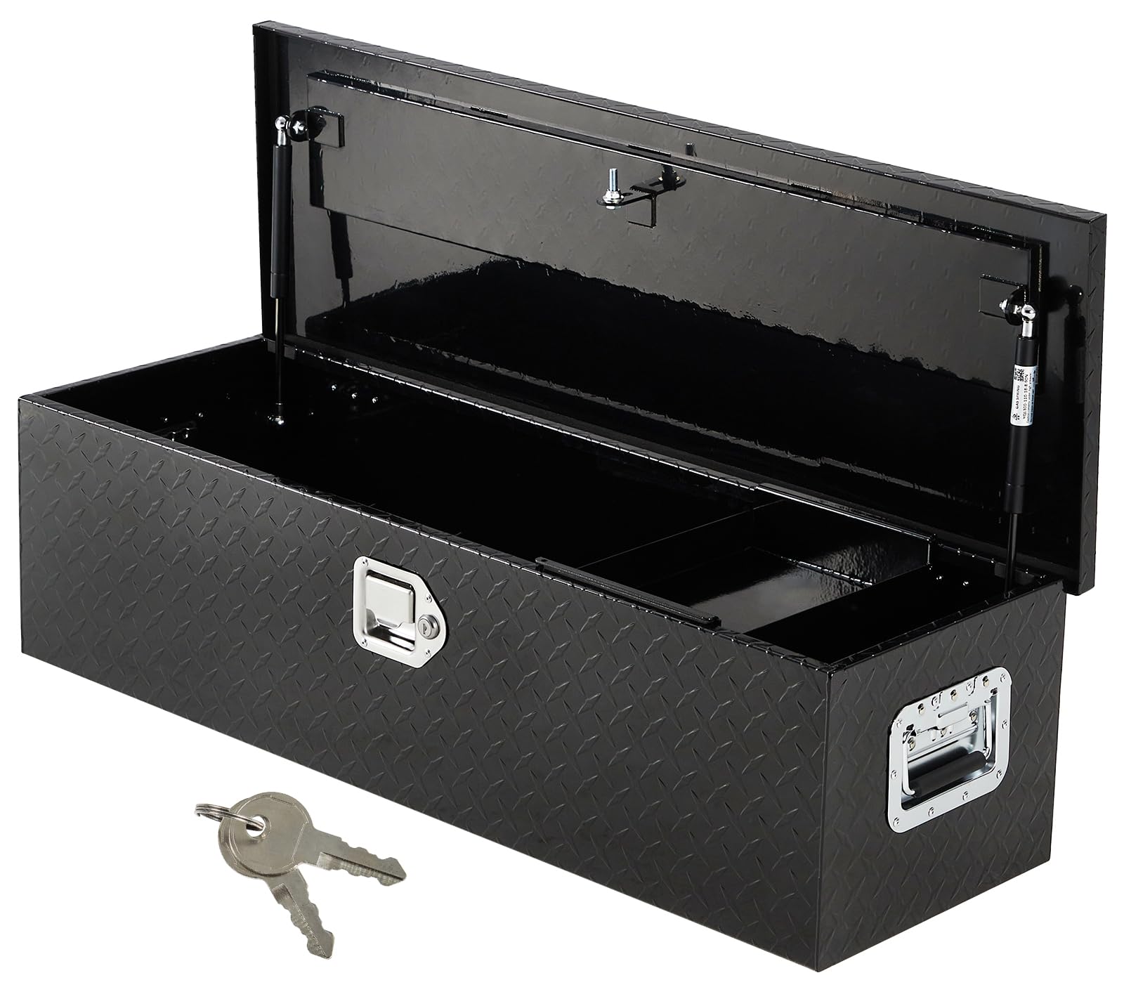 39 Inch Aluminum Truck Tool Box - Heavy Duty Waterproof Storage with Security Lock & Wide Handles | Organizer Chest for Pickup Trucks, RVs & Trailers | Perfect for Construction, Camping & Road Trips (Black)