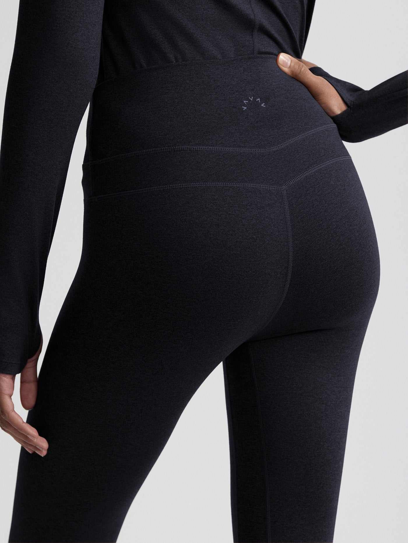 Varley Always Warm Base Layer Legging - Black Marl | Thermal Leggings for Women | Perfect for Yoga, Running & Cold Weather Workouts