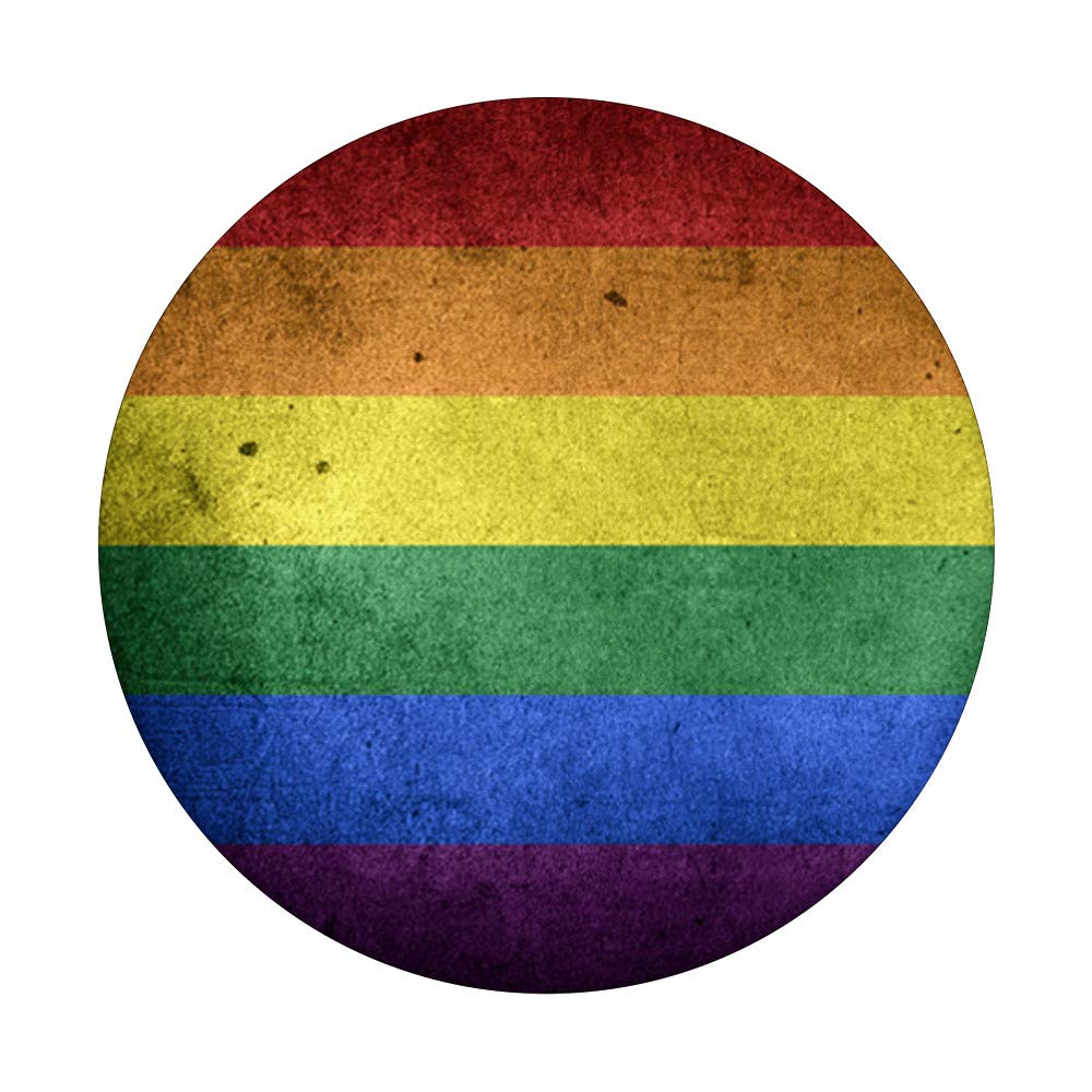 LGBTQ Pride Flag PopSockets PopGrip - Swappable Phone Grip for iPhone, Samsung & Tablets | Perfect for Pride Month, LGBTQ Events & Everyday Phone Protection