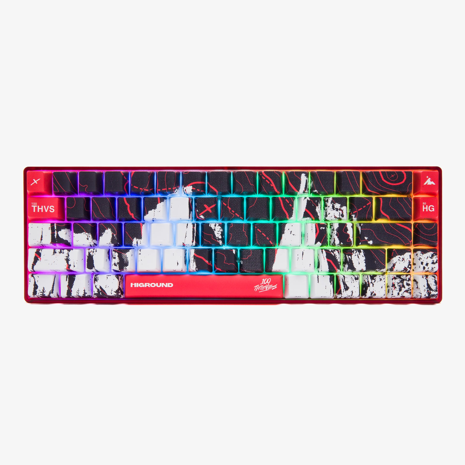 100T x HG Basecamp 65% Mechanical Keyboard - Onyx Black | Compact Wired Gaming Keyboard for PC & Mac | Perfect for Esports, Office Work & Programming