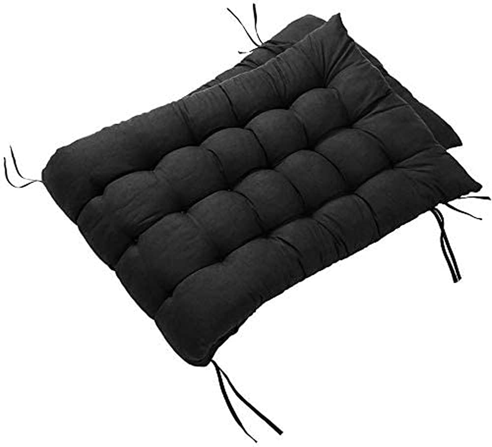 Outdoor Bench Cushion with Ties - Waterproof Washable Cotton Patio Furniture Cushion for Garden, Loveseat, Pallet Couch - Non-Slip Back Support for Outdoor Lounger Chairs & Settees | Perfect for Backyard, Deck, Poolside & Patio Relaxation
