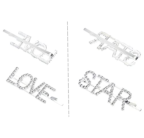 FAMEZA 10 Pack Crystal Letter Hair Clips - Rhinestone Bling Hairpins for Women, Luxury Hair Accessories with Sparkling Letters (A-Z), Perfect for Parties, Weddings, Prom and Everyday Glam