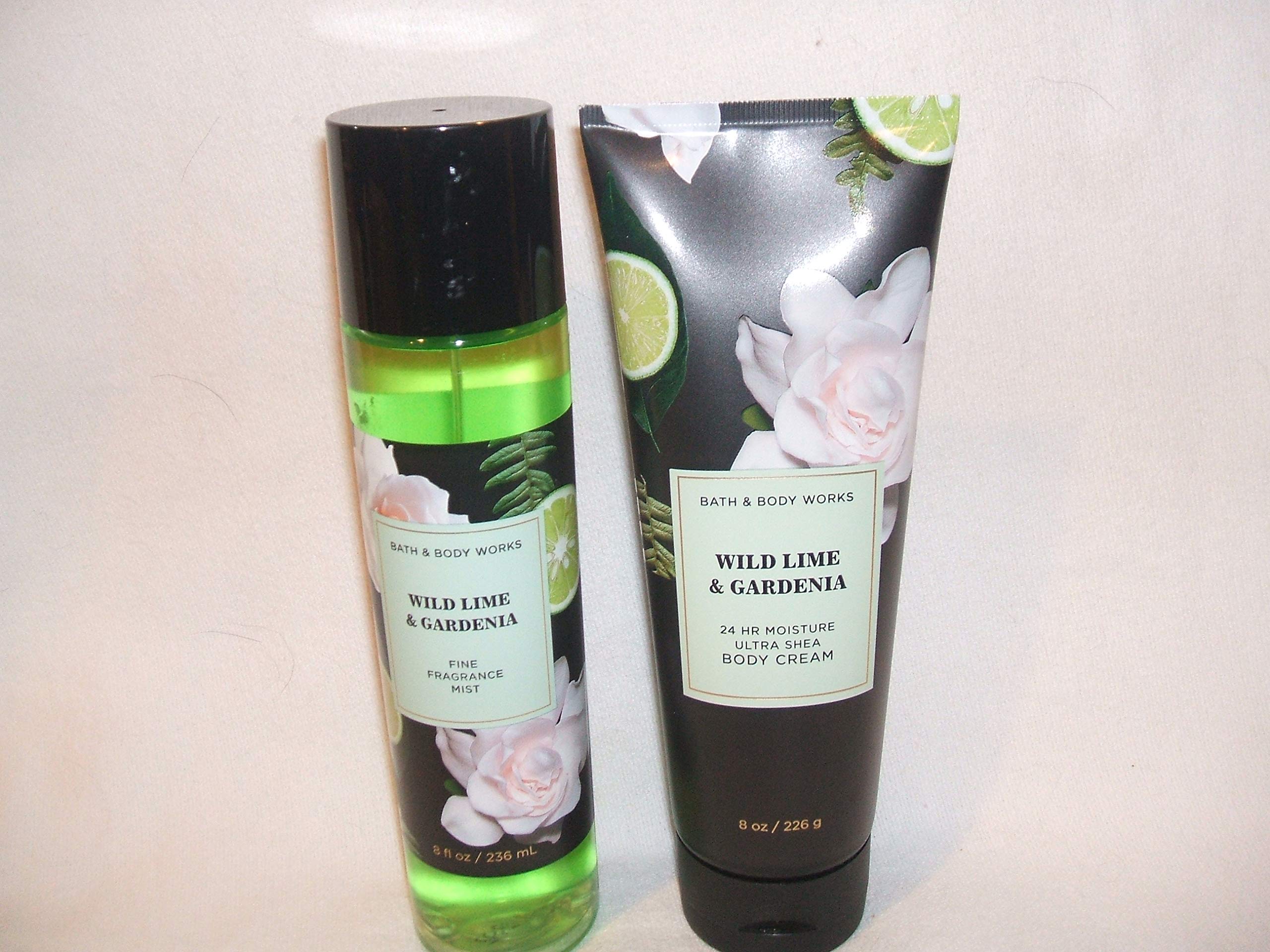 Bath and Body Works Wild Lime & Gardenia Fragrance Mist & Ultra Shea Body Cream Set - Refreshing Floral Citrus Scent for Women, Long-Lasting Moisturizing Lotion - Perfect for Daily Use, Gifts & Self-Care Routine
