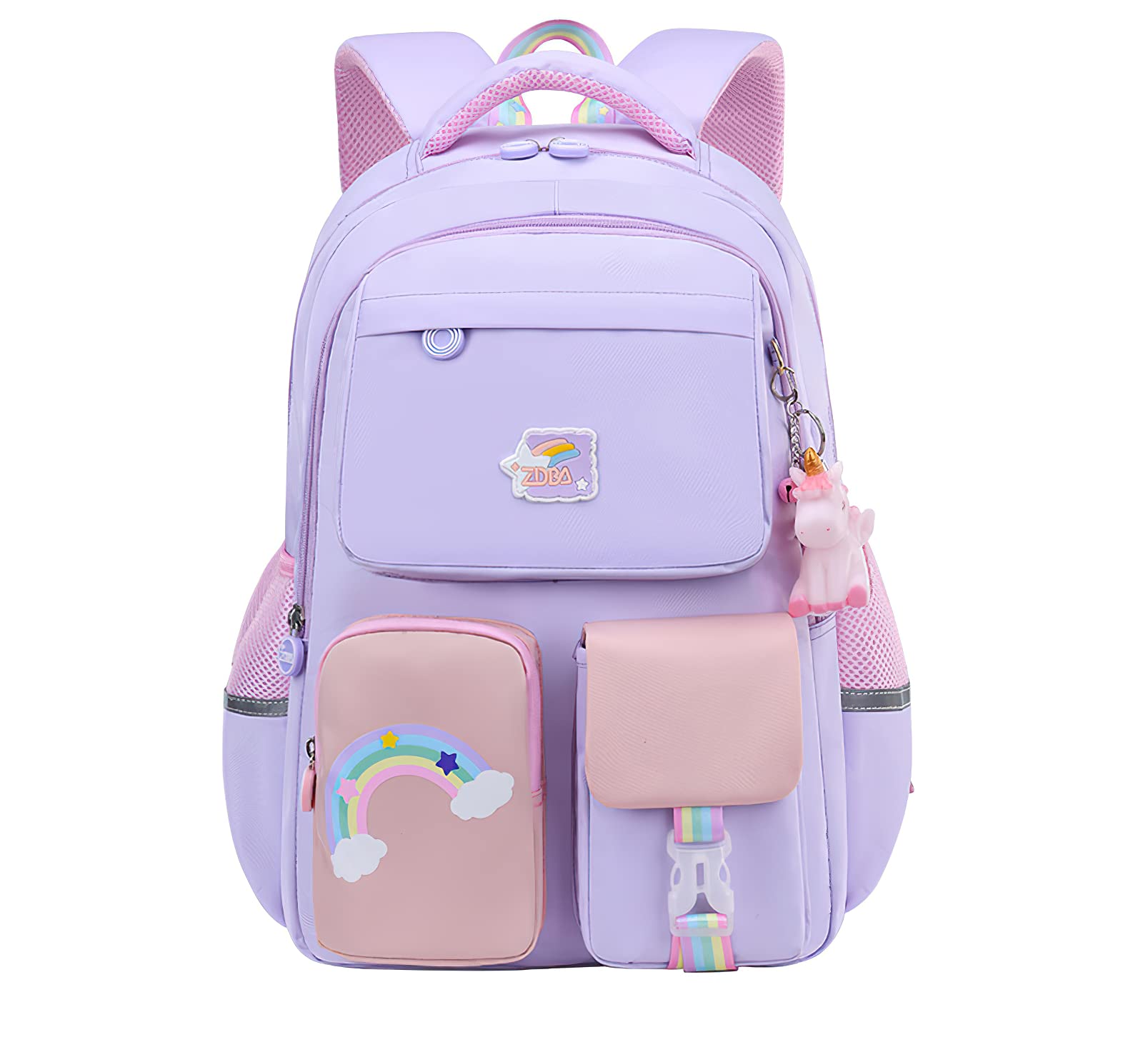 Durable Waterproof Purple Backpack for Travel & School - Men & Women