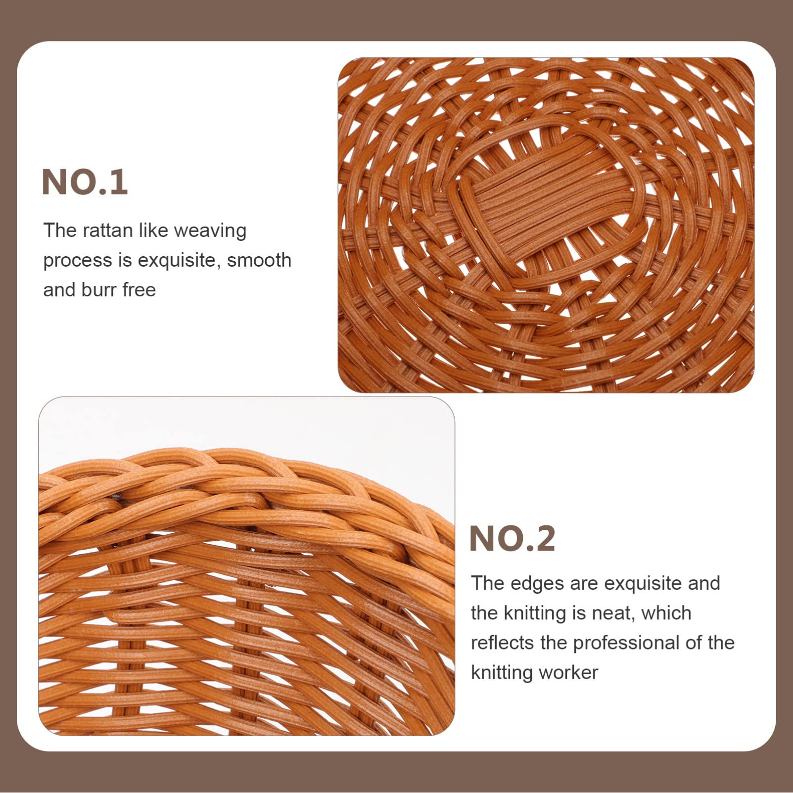 Stylish Cabilock Woven Storage Baskets - Multipurpose Oval Fruit & Bread Serving Basket for Home Kitchen, Restaurant Decor - Perfect for Organizing Produce, Displaying Bread, or Home Decoration