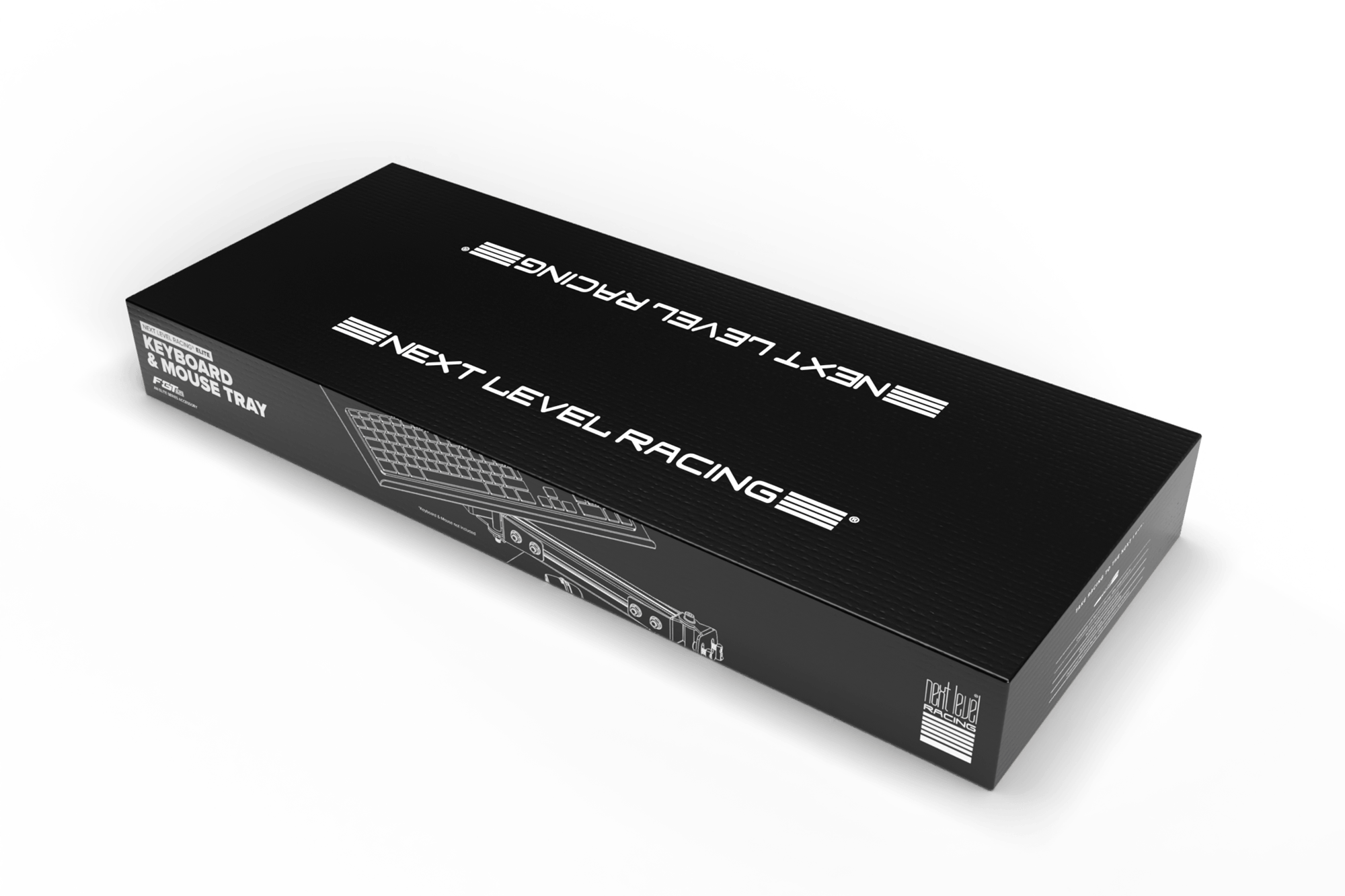 Next Level Racing F-GT Elite Keyboard and Mouse Tray - Carbon Grey | Adjustable Gaming Cockpit Accessory for PC & Console Racing Simulators | Perfect for Flight Sims and Esports Gaming Setups