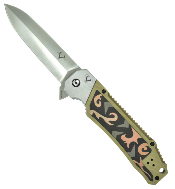 V Nives Vamp Dagger Folding Knife - Tactical Pocket Knife with Stainless Steel Blade for Outdoor, Camping, Survival & EDC (Everyday Carry)