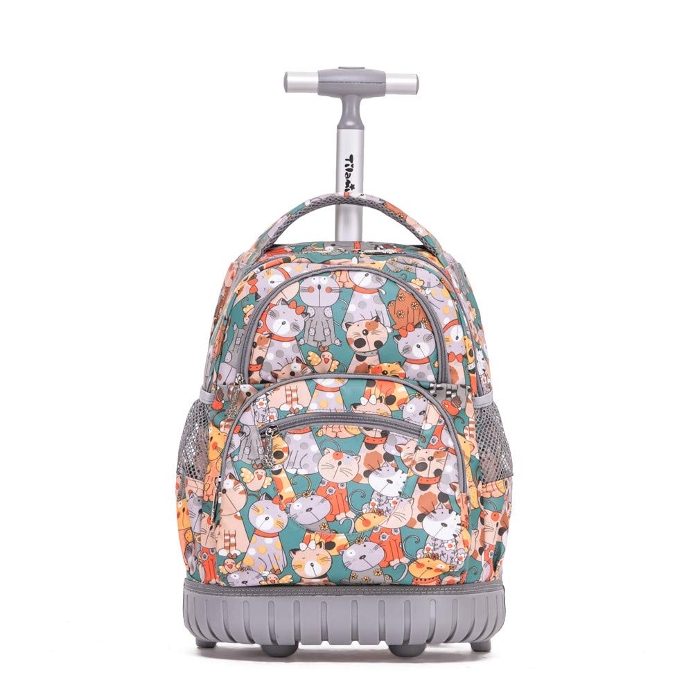 Tilami 16 Inch Rolling Backpack for School, College & Travel - Lightweight Carry-on Backpack with Wheels for Boys & Girls - Perfect for Commuting, Campus Life & Airplane Trips