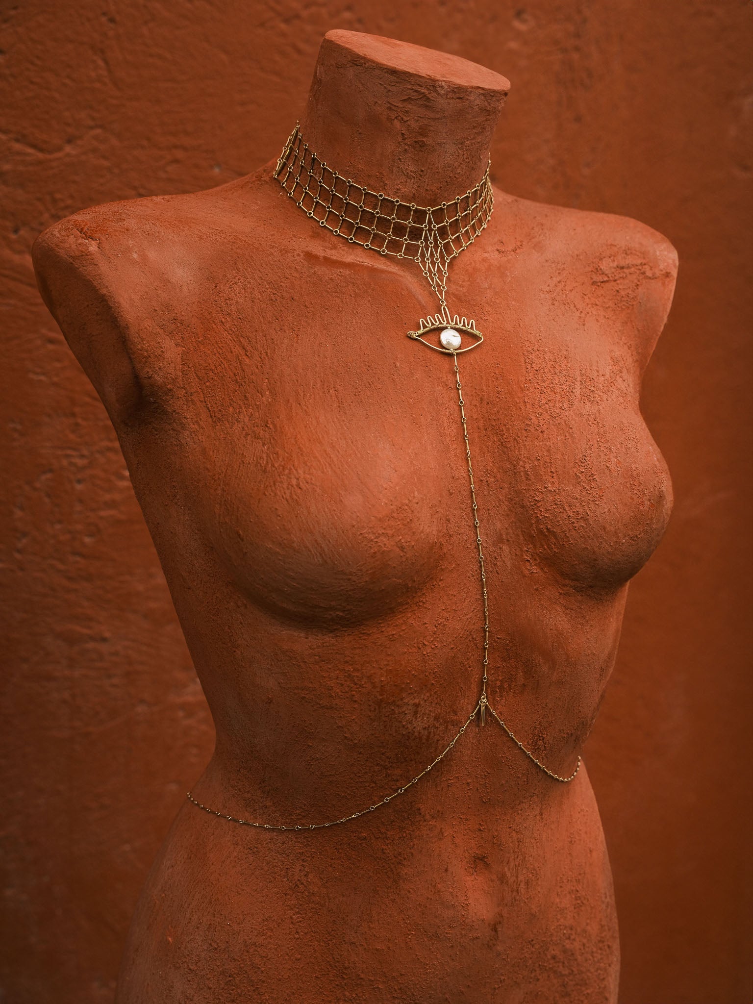 Cleopatra Eye Body Chain - Elegant Egyptian Inspired Belly Chain Jewelry for Women - Perfect for Festivals, Parties, and Boho Fashion
