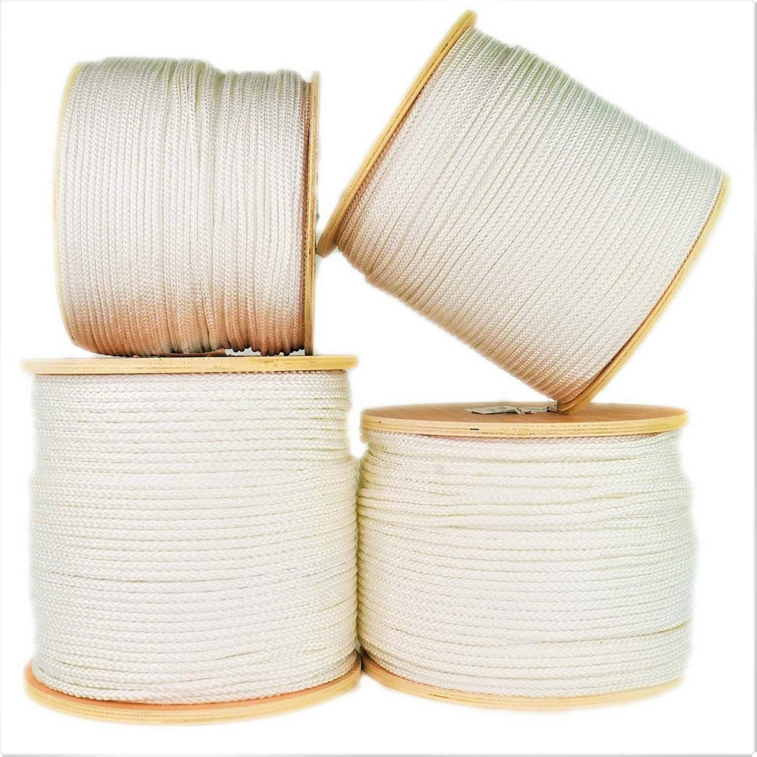 SGT KNOTS Crab Fishing Line - 1000ft White Diamond Braid Utility Cord with Parallel Core - Abrasion Resistant Heavy Duty Rope (9/32
