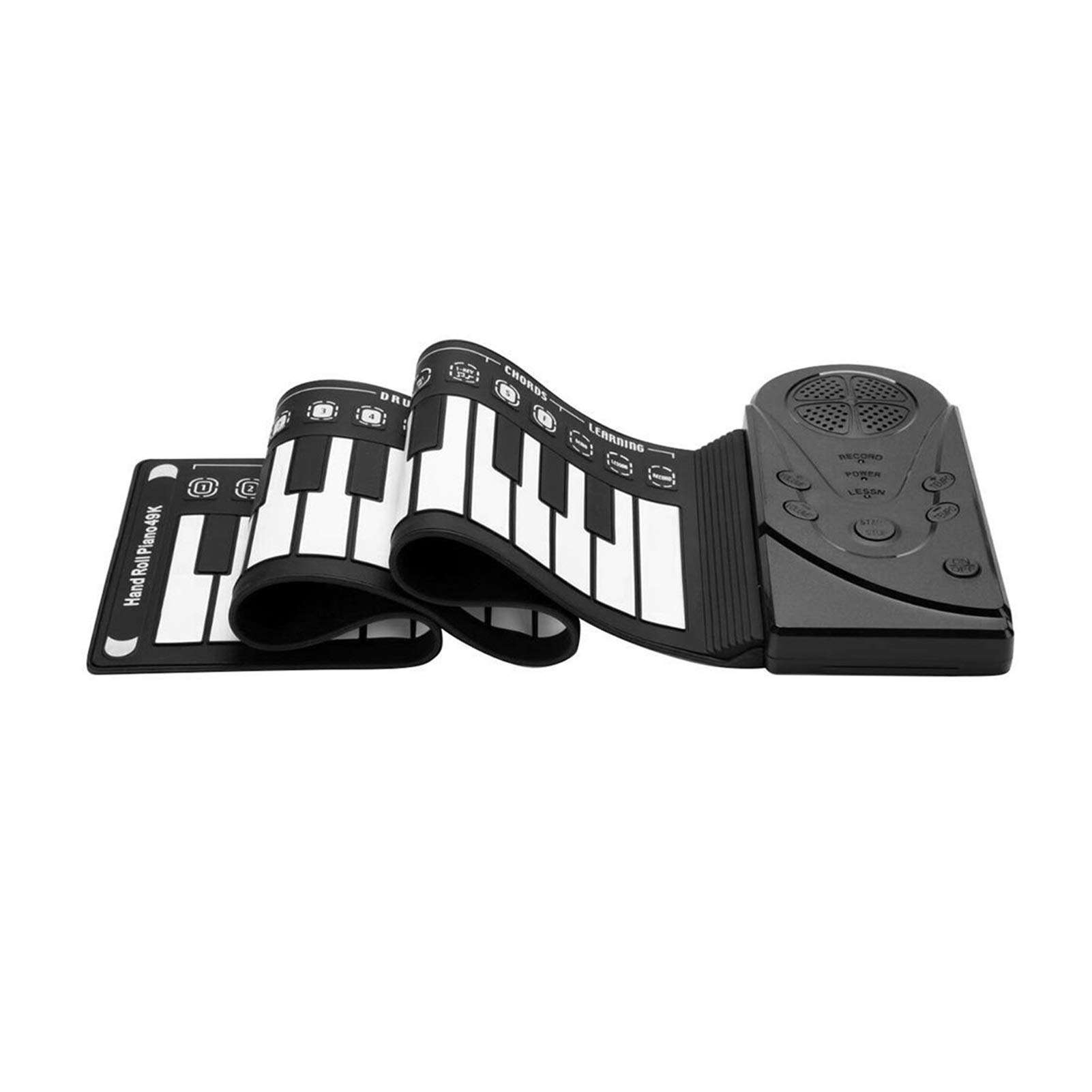 WERTYU 49-Key Portable Roll Up Piano - Hand-Rolled Flexible Silicone Digital Keyboard with Foldable Design | Perfect for Travel, Home Practice & Outdoor Performances (Color: A)