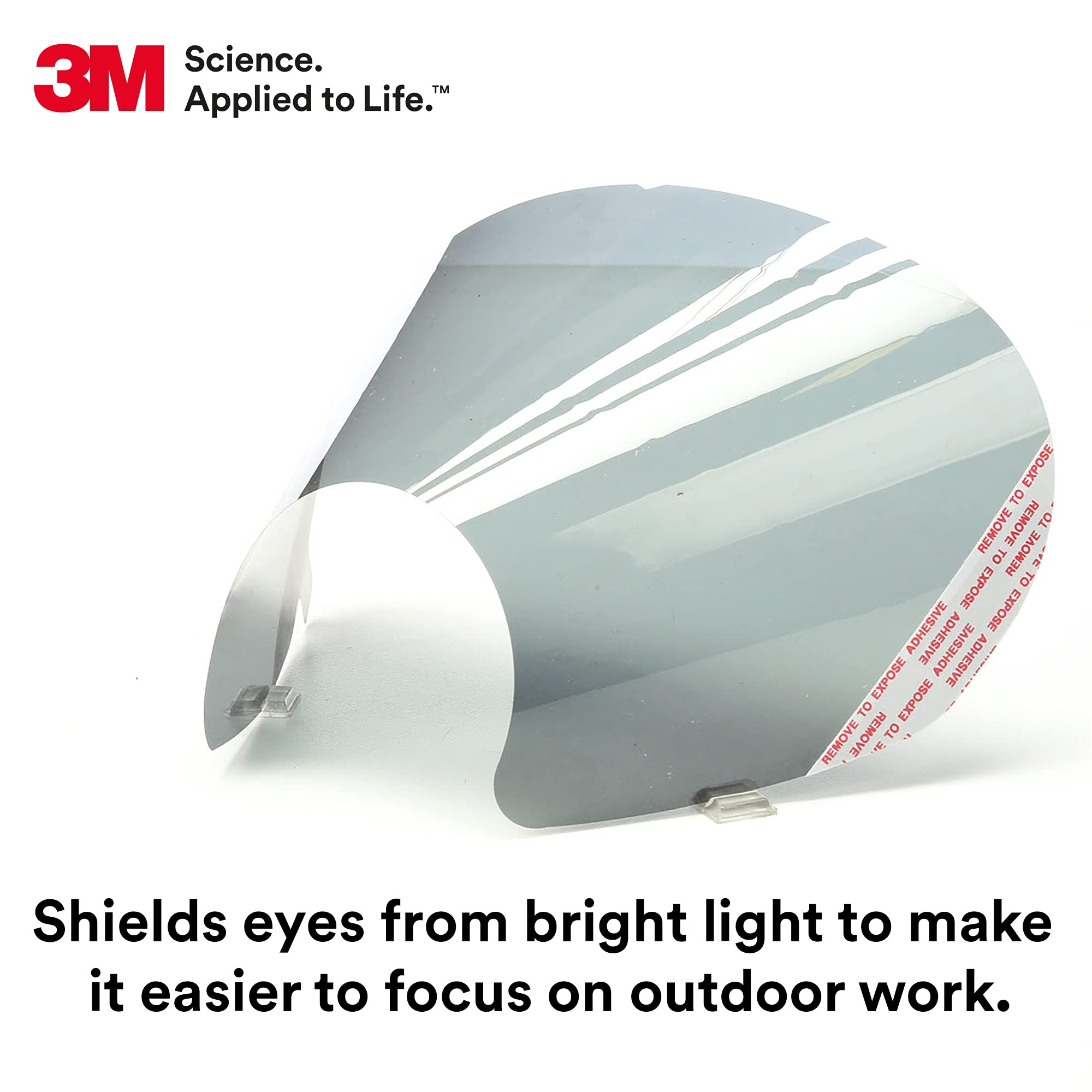 3M 6886 Tinted Lens Cover for Safety Glasses - UV Protection, Anti-Glare, Scratch Resistant for Outdoor Work, Driving & Sports