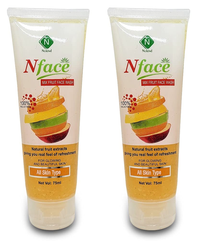Nface Mix Fruit Face Wash for Glowing Skin - Acne Treatment & Oil Control - Natural Skincare for Clear Complexion - Perfect for Daily Face Cleansing Routine