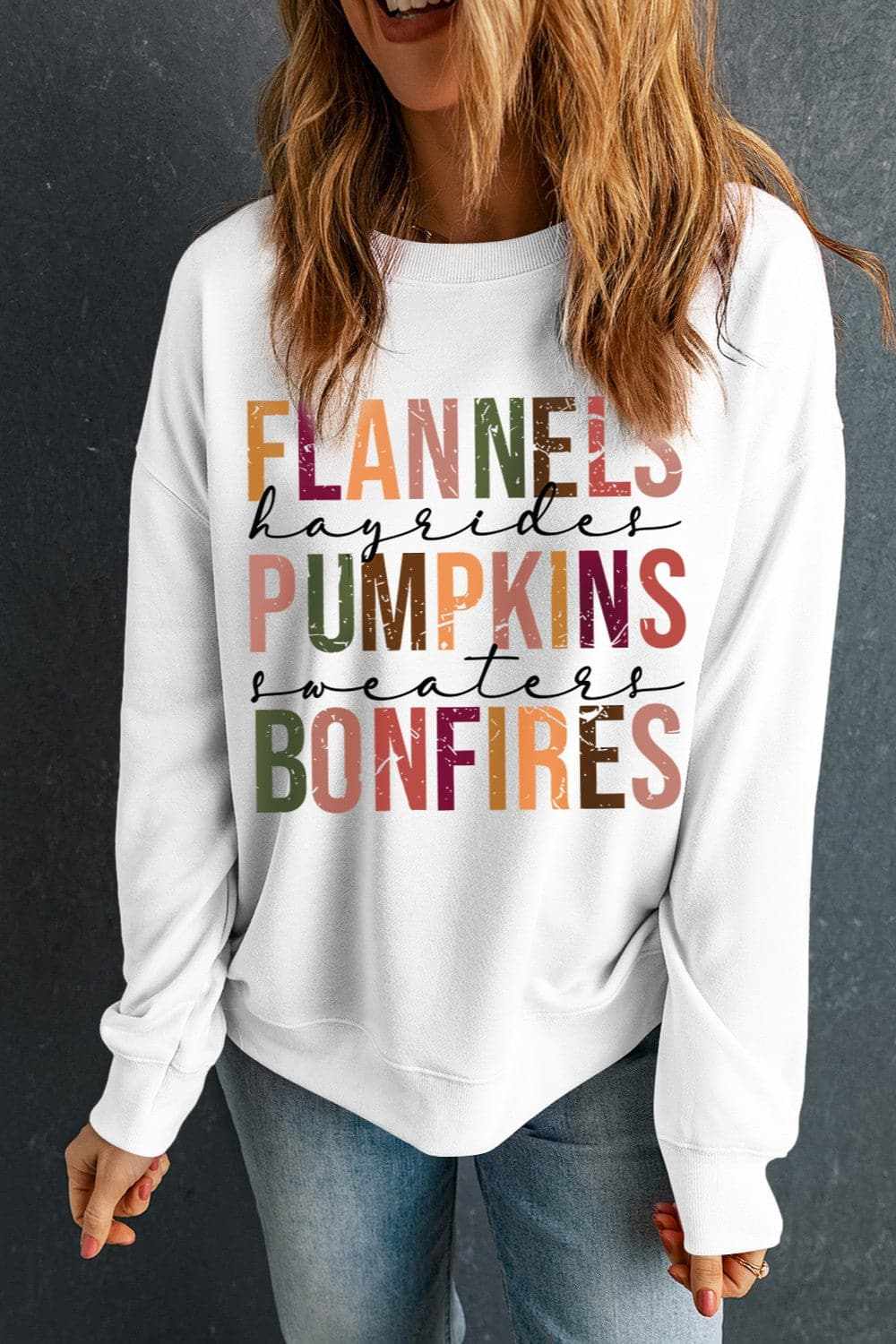 Stylish Letter Print Sweatshirt for Women - Trendy Casual Pullover for Fall & Winter - Perfect for Outfits, Lounge & Streetwear Fashion